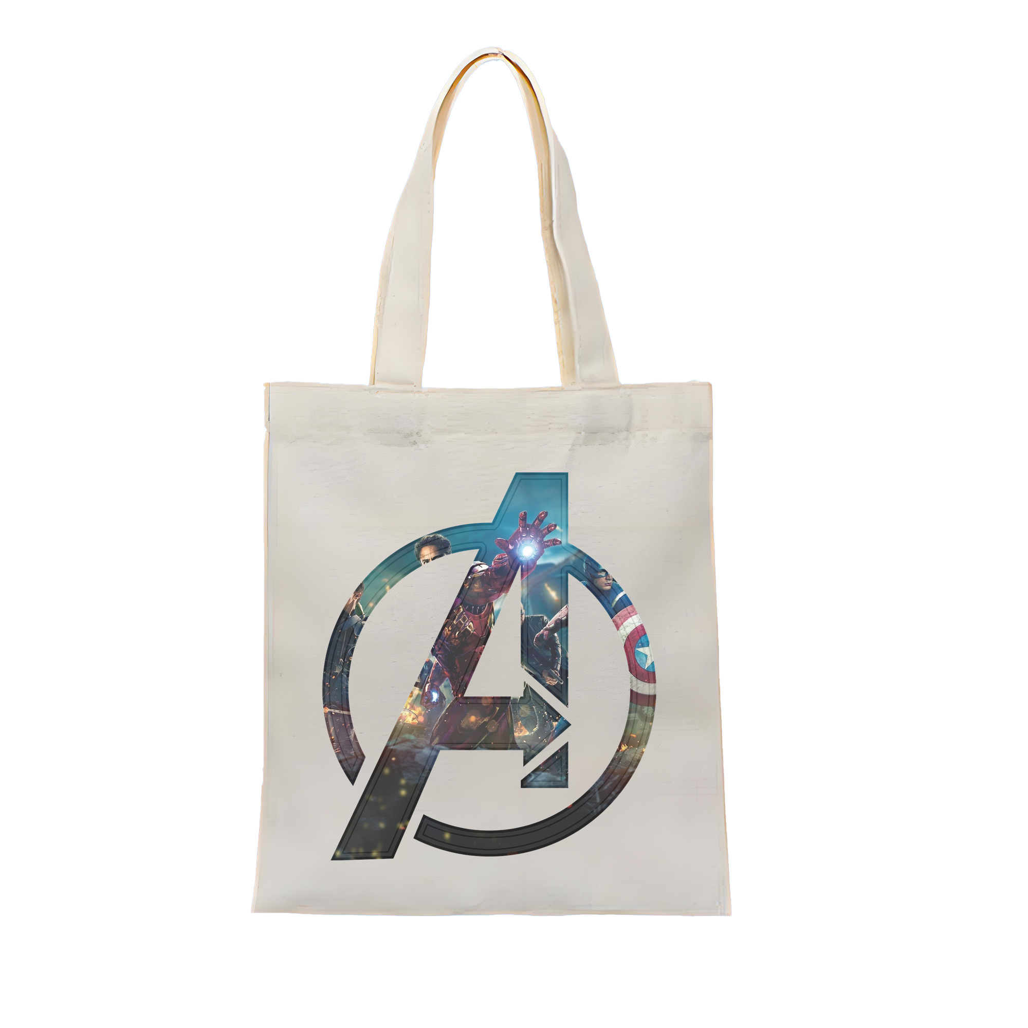 （画像用） アベンジャーズ The Avengers 縦型キャンバス生地手提げバッグ　トートバッグ