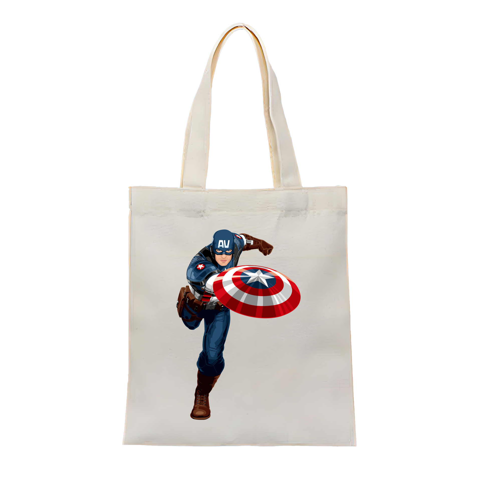 （画像用） アベンジャーズ The Avengers 縦型キャンバス生地手提げバッグ　トートバッグ