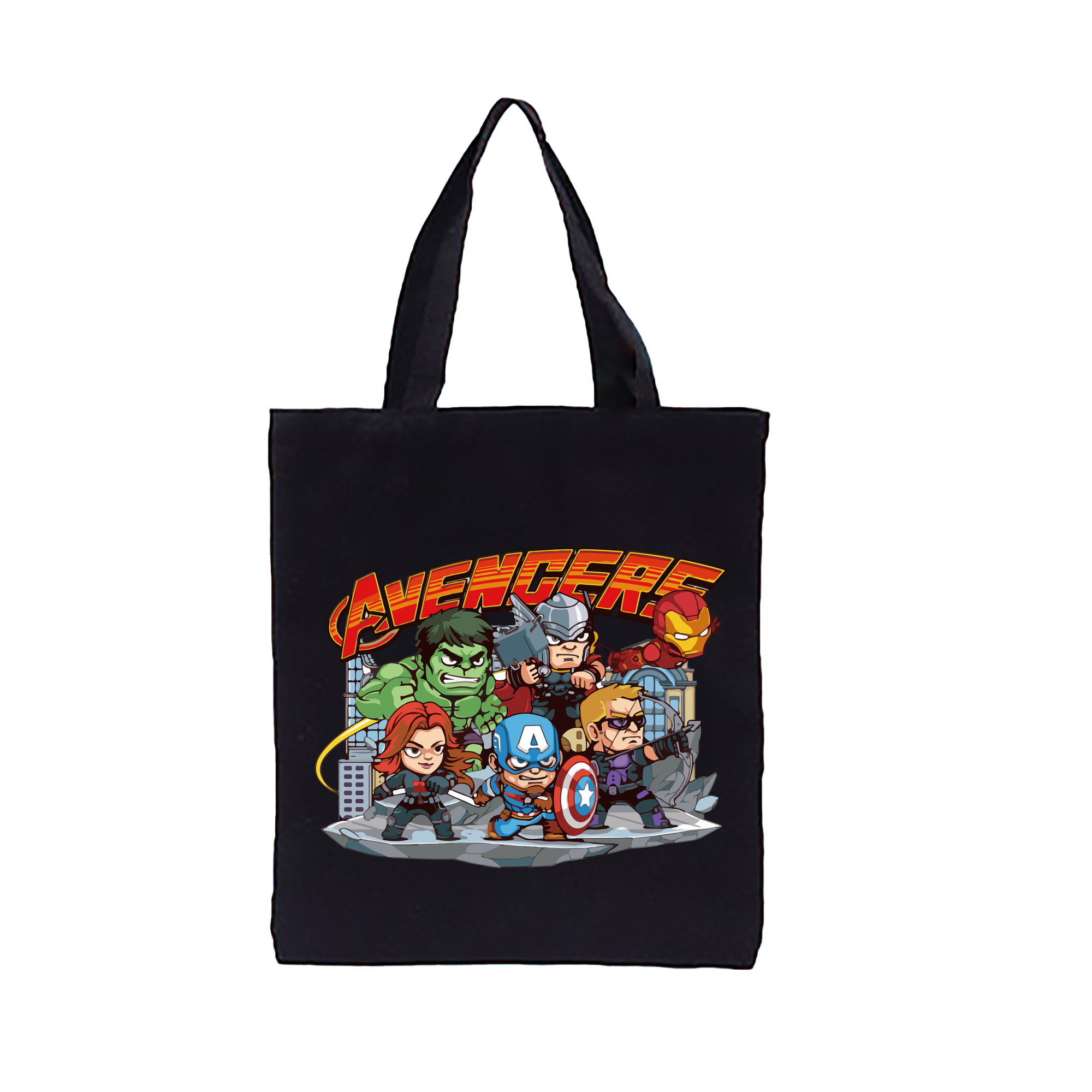 （画像用） アベンジャーズ The Avengers 縦型キャンバス生地手提げバッグ　トートバッグ