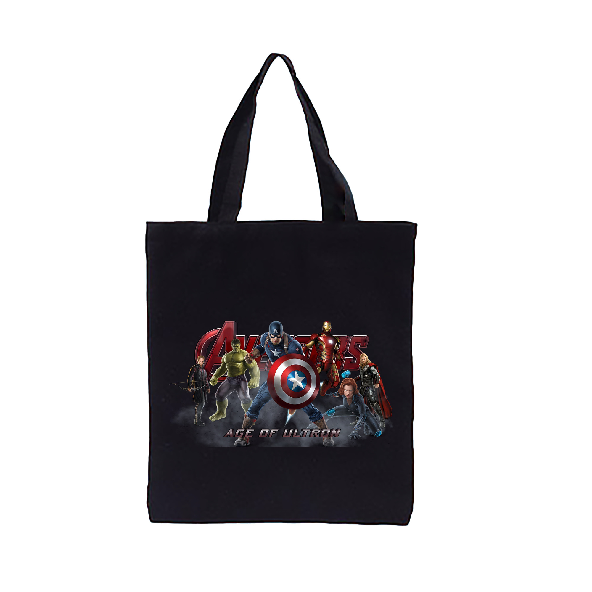 （画像用） アベンジャーズ The Avengers 縦型キャンバス生地手提げバッグ　トートバッグ