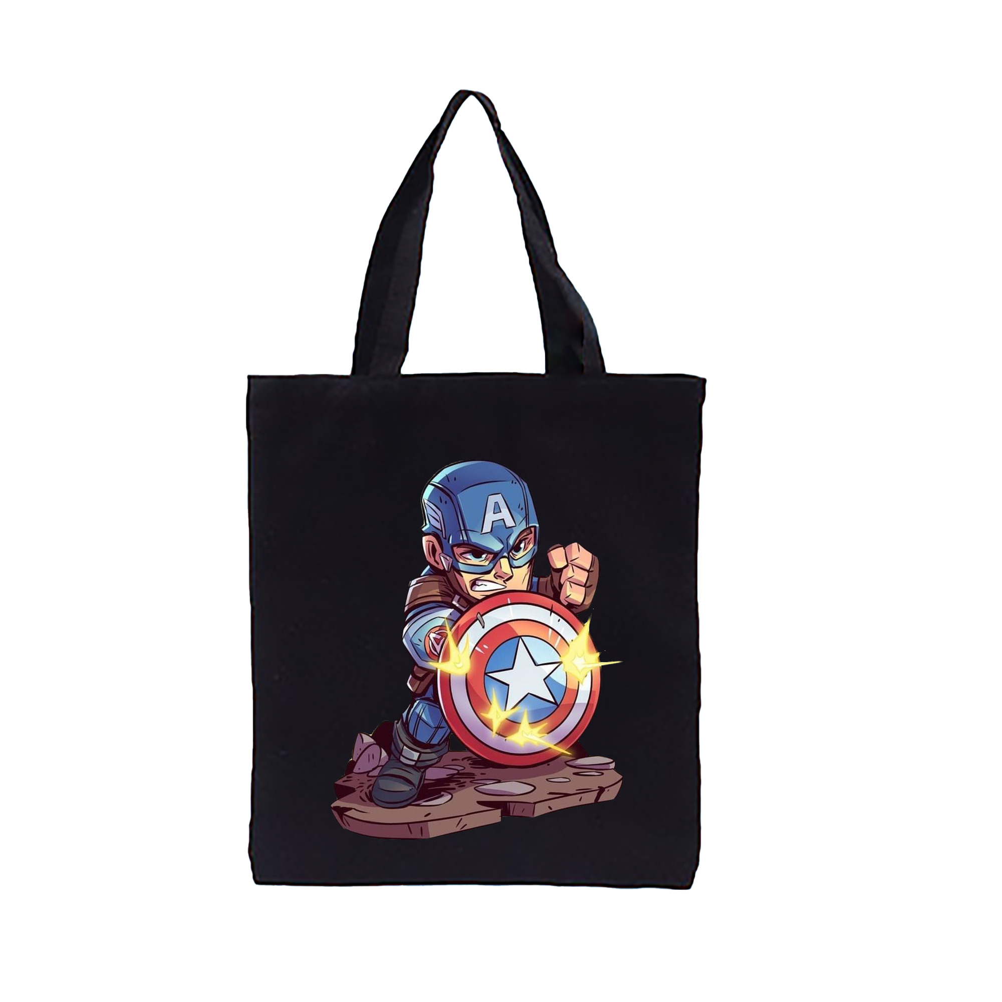 （画像用） アベンジャーズ The Avengers 縦型キャンバス生地手提げバッグ　トートバッグ