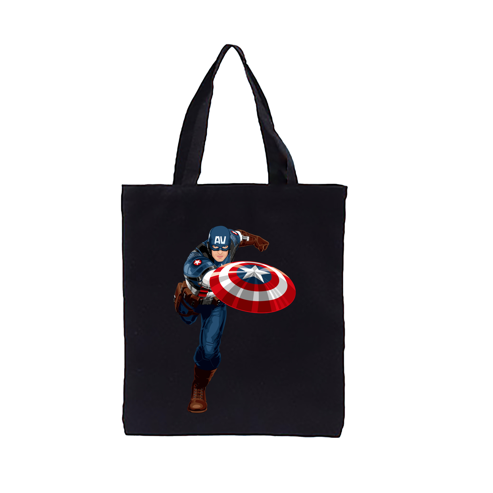 （画像用） アベンジャーズ The Avengers 縦型キャンバス生地手提げバッグ　トートバッグ