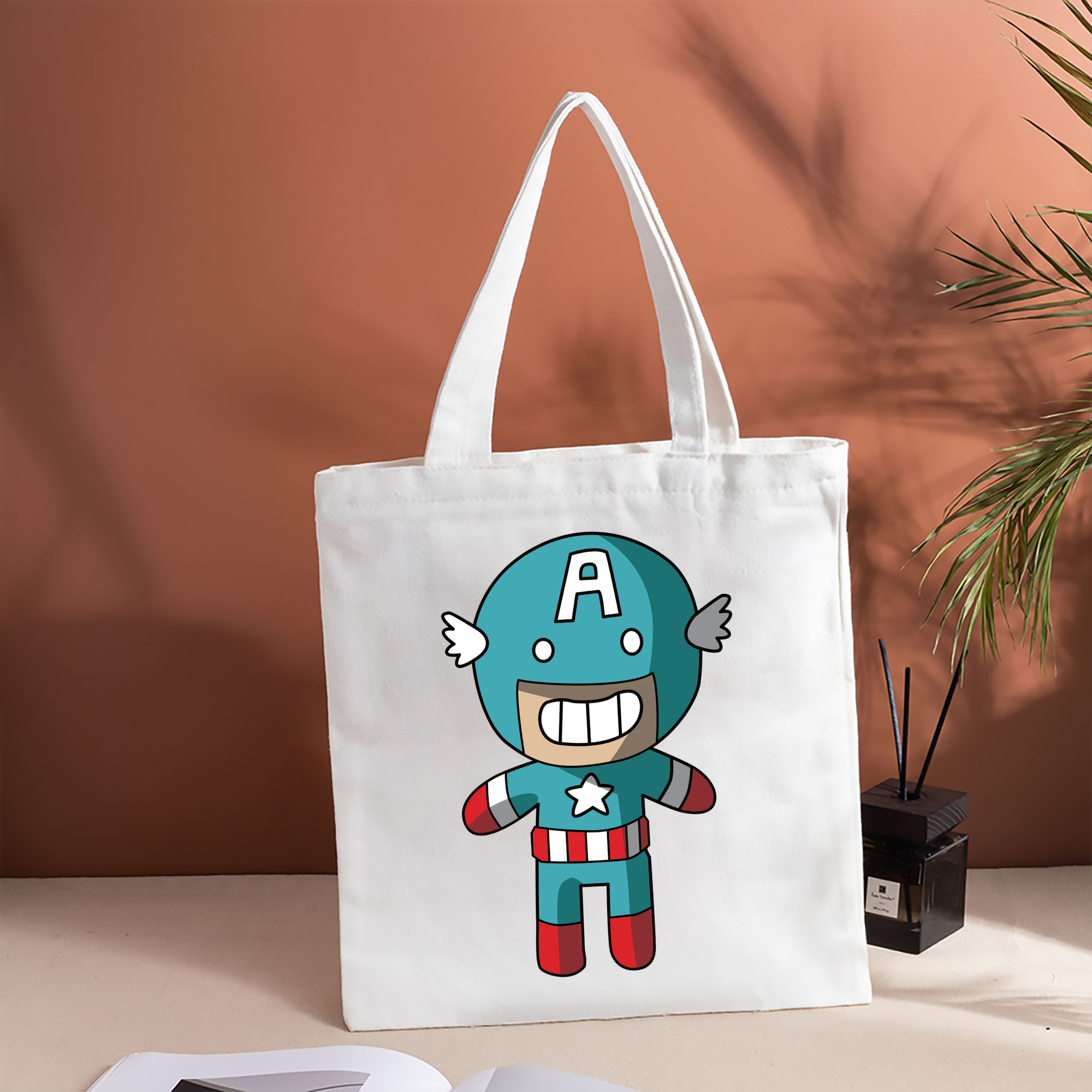 アベンジャーズ The Avengers 縦型キャンバス生地手提げバッグ　トートバッグ
