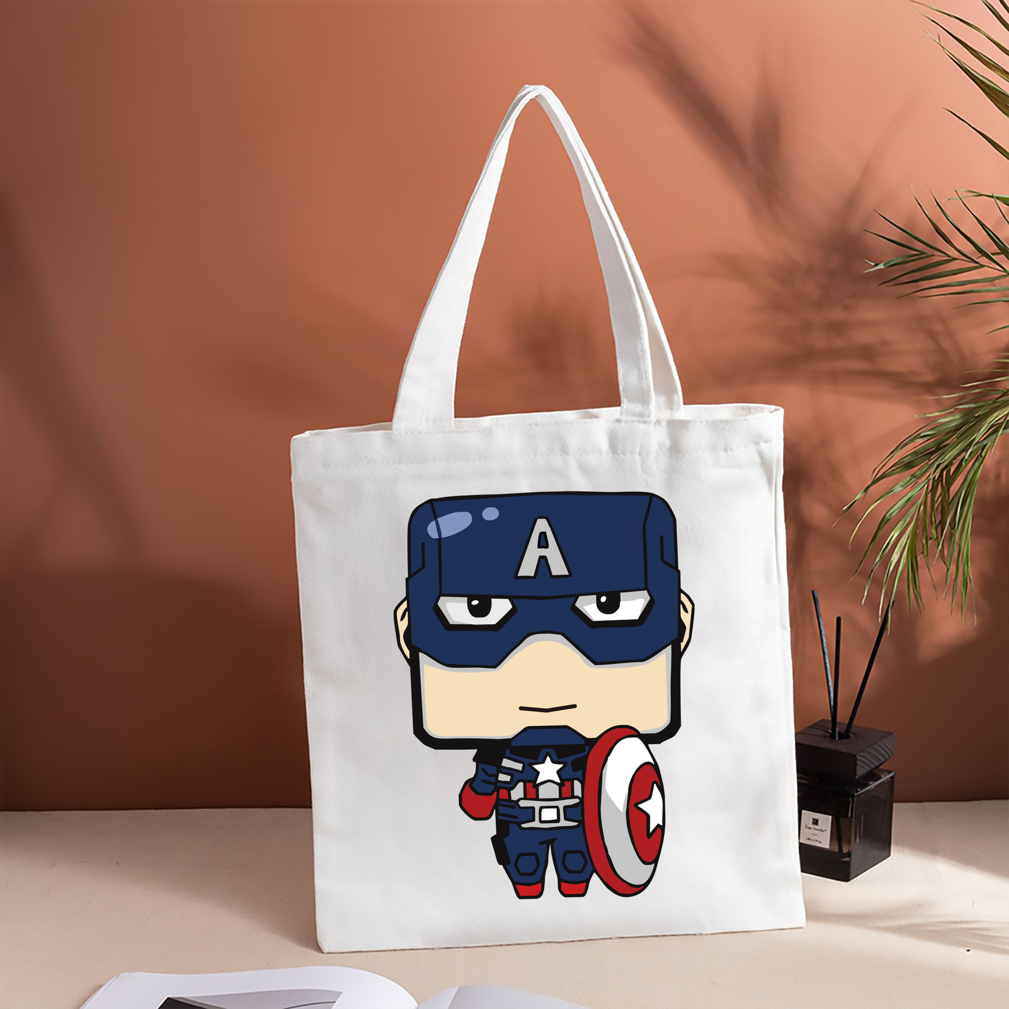 アベンジャーズ The Avengers 縦型キャンバス生地手提げバッグ　トートバッグ