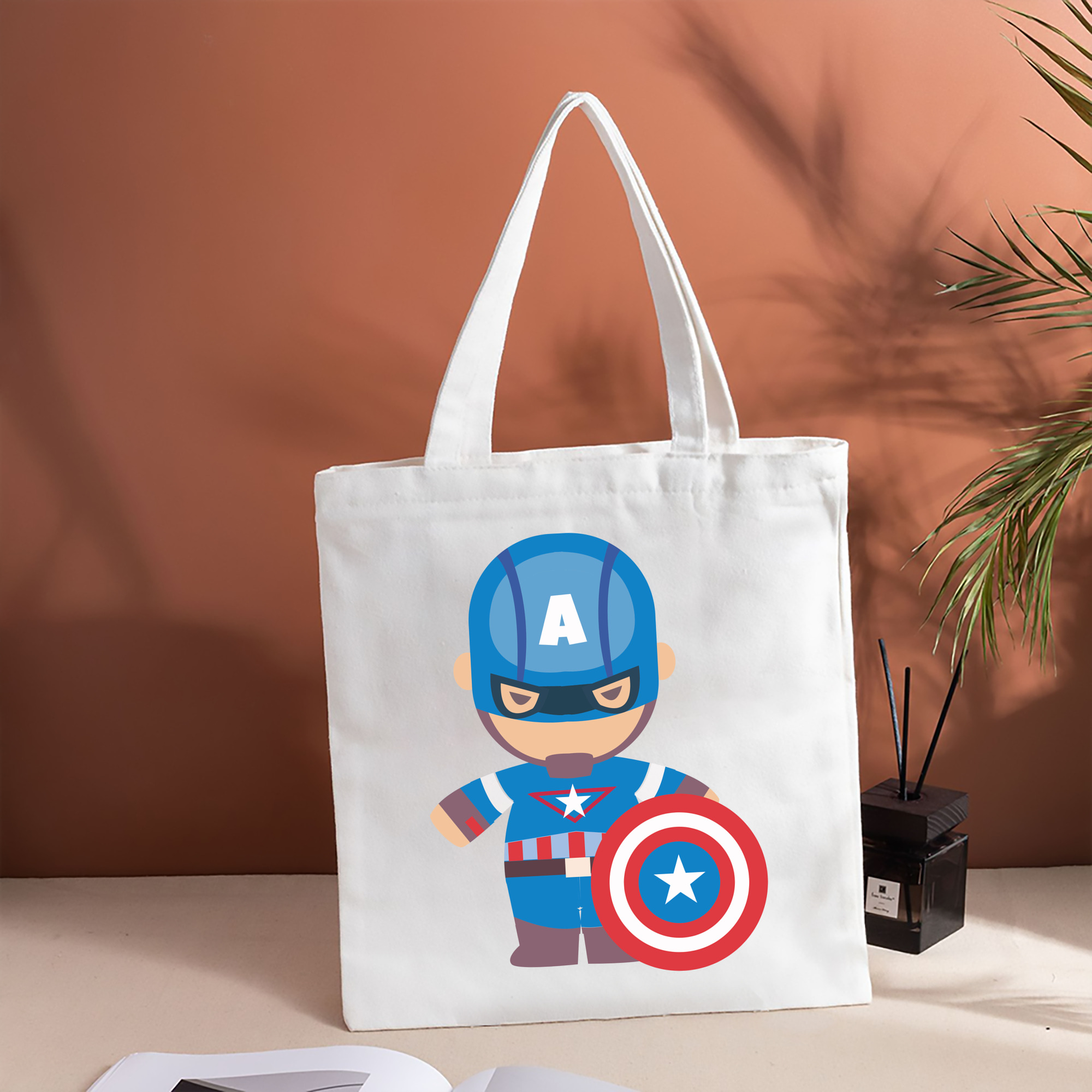 アベンジャーズ The Avengers 縦型キャンバス生地手提げバッグ　トートバッグ