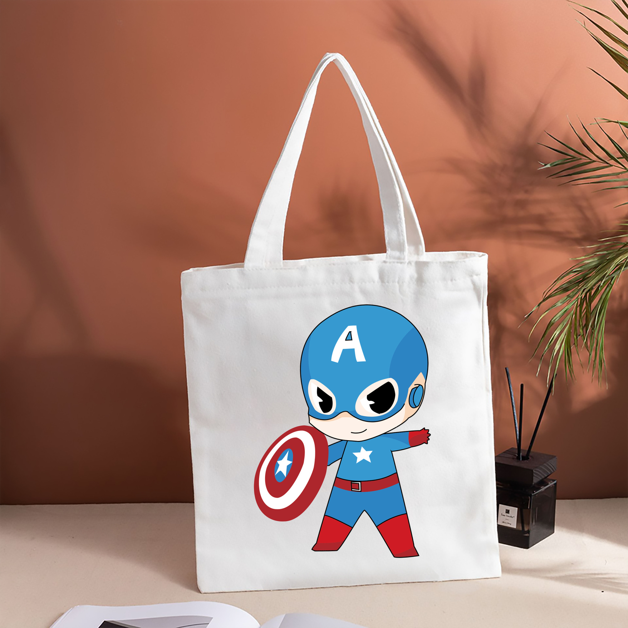 アベンジャーズ The Avengers 縦型キャンバス生地手提げバッグ　トートバッグ