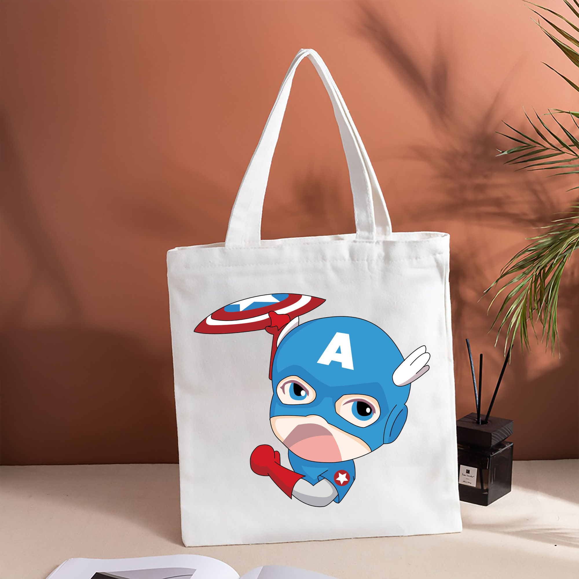 アベンジャーズ The Avengers 縦型キャンバス生地手提げバッグ　トートバッグ