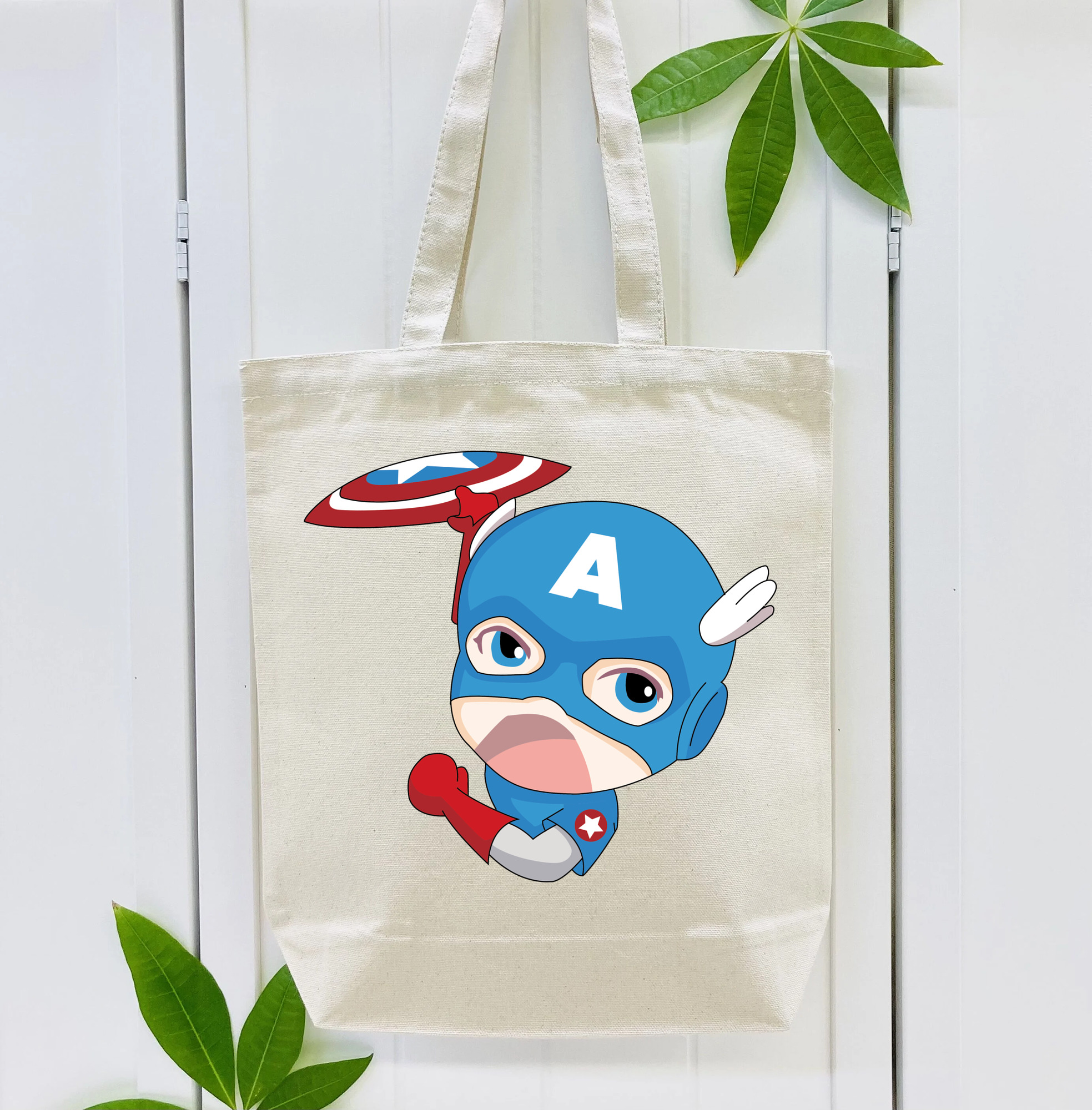 アベンジャーズ The Avengers 縦型キャンバス生地手提げバッグ　トートバッグ