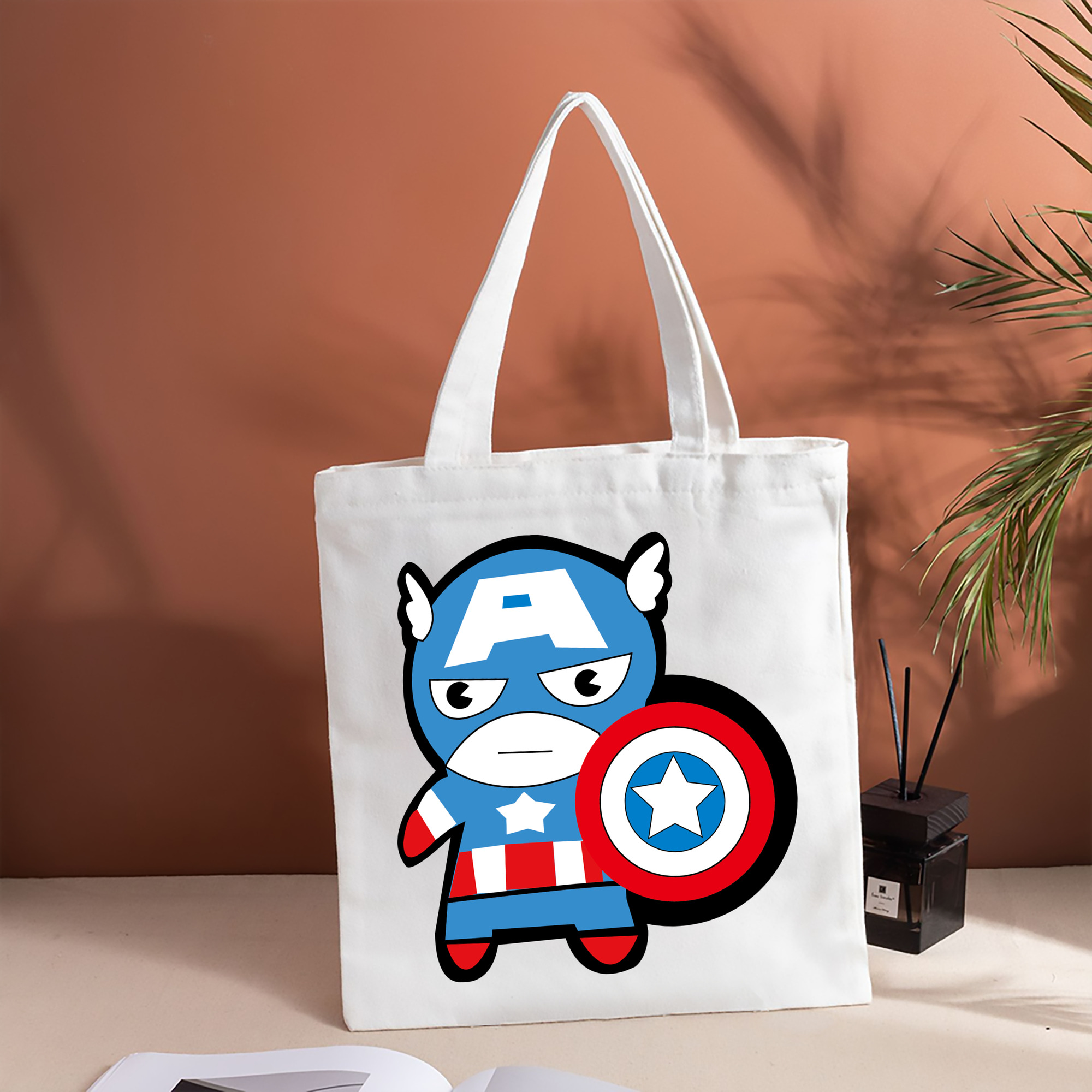 アベンジャーズ The Avengers 縦型キャンバス生地手提げバッグ　トートバッグ