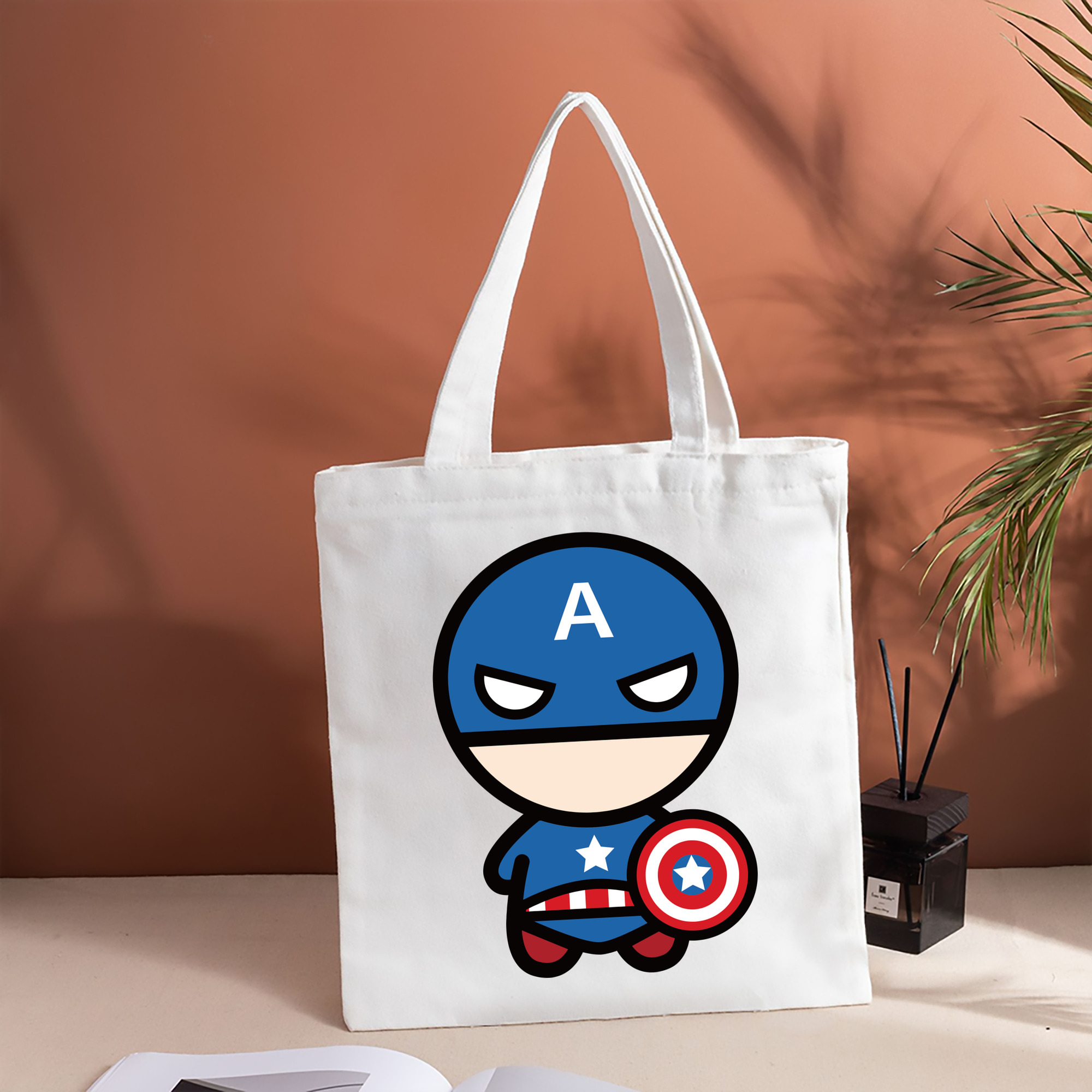 アベンジャーズ The Avengers 縦型キャンバス生地手提げバッグ　トートバッグ