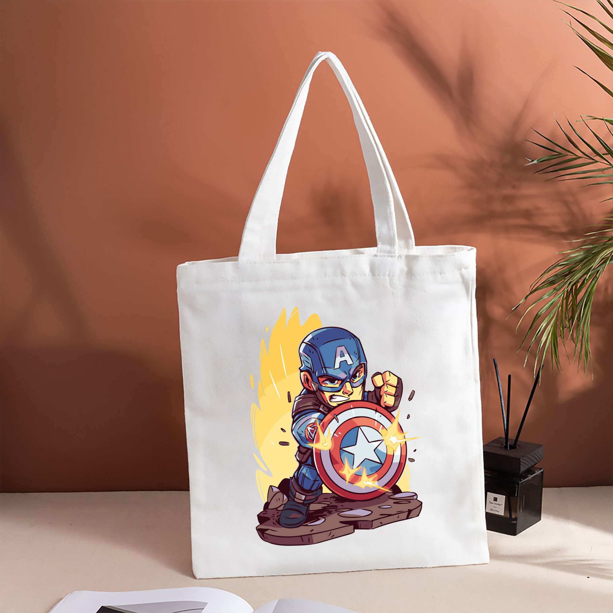 アベンジャーズ The Avengers 縦型キャンバス生地手提げバッグ　トートバッグ