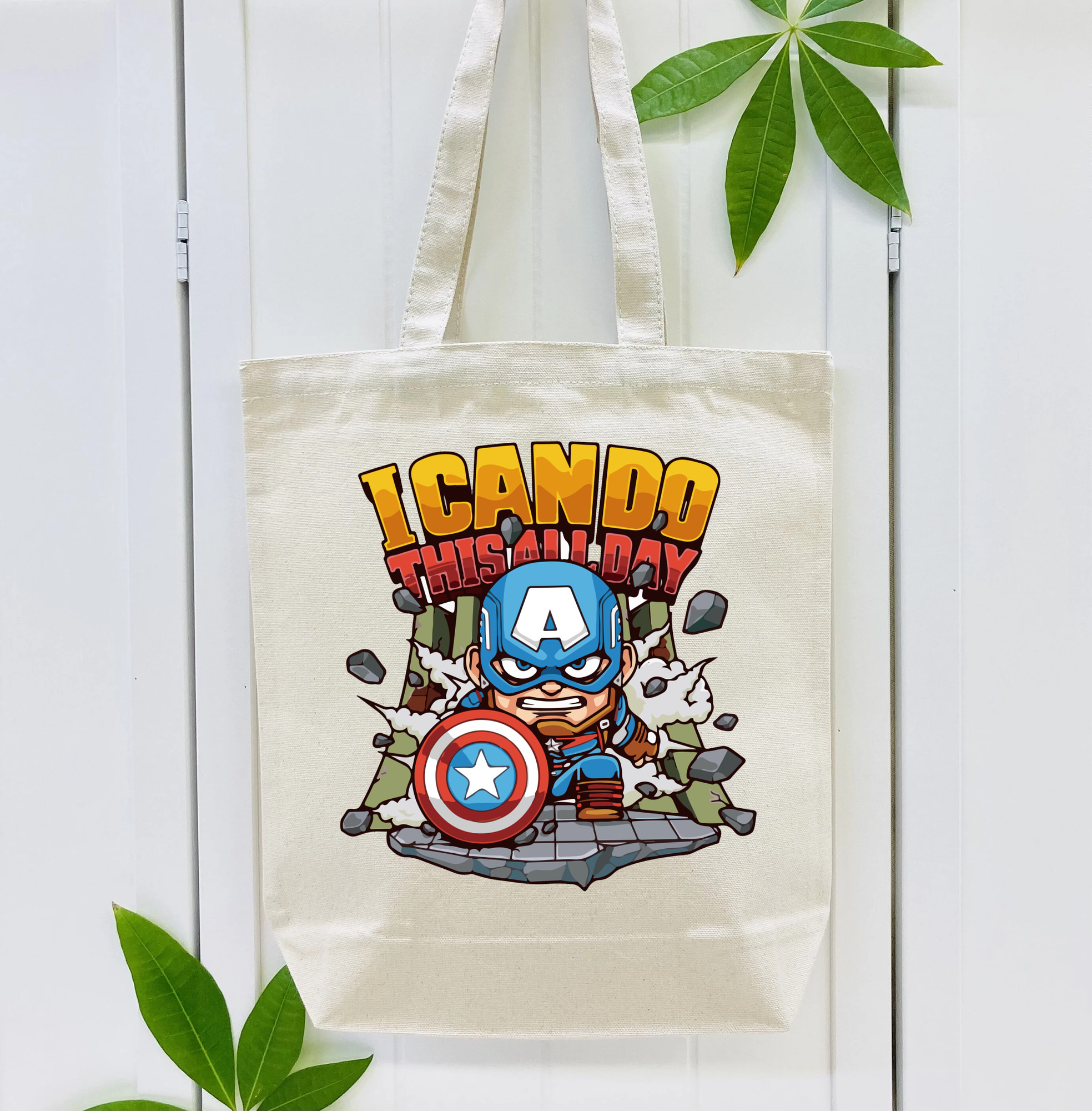 アベンジャーズ The Avengers 縦型キャンバス生地手提げバッグ　トートバッグ
