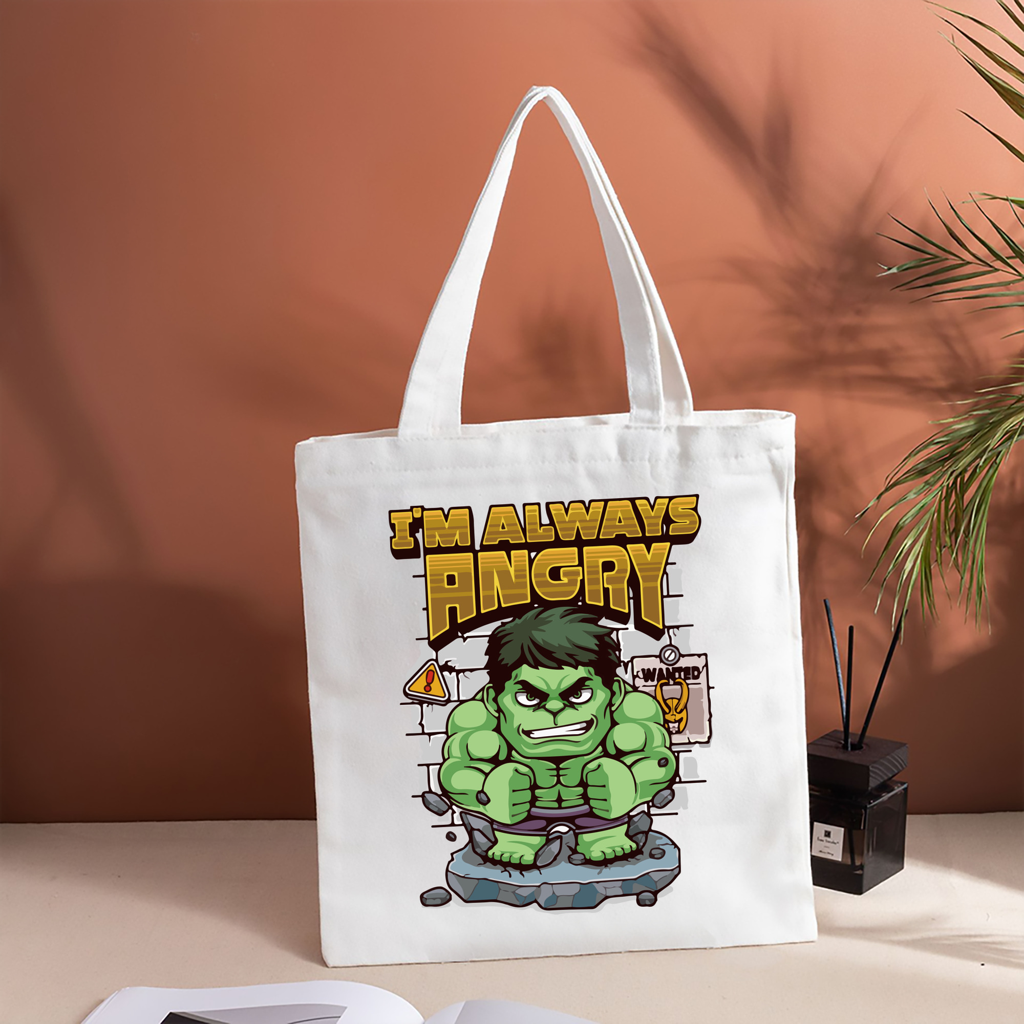 アベンジャーズ The Avengers 縦型キャンバス生地手提げバッグ　トートバッグ