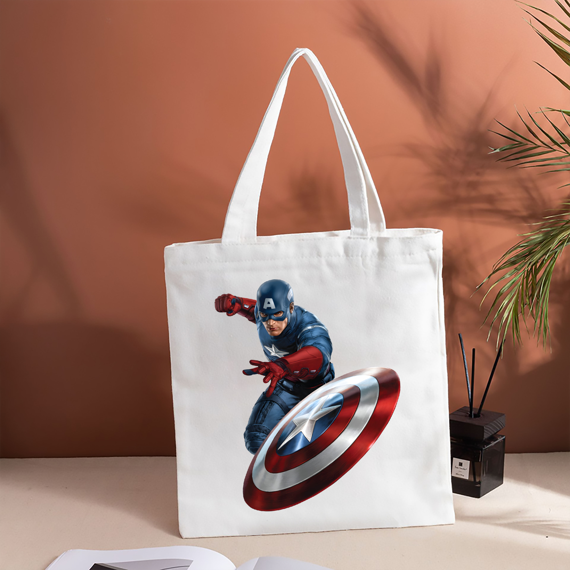アベンジャーズ The Avengers 縦型キャンバス生地手提げバッグ　トートバッグ