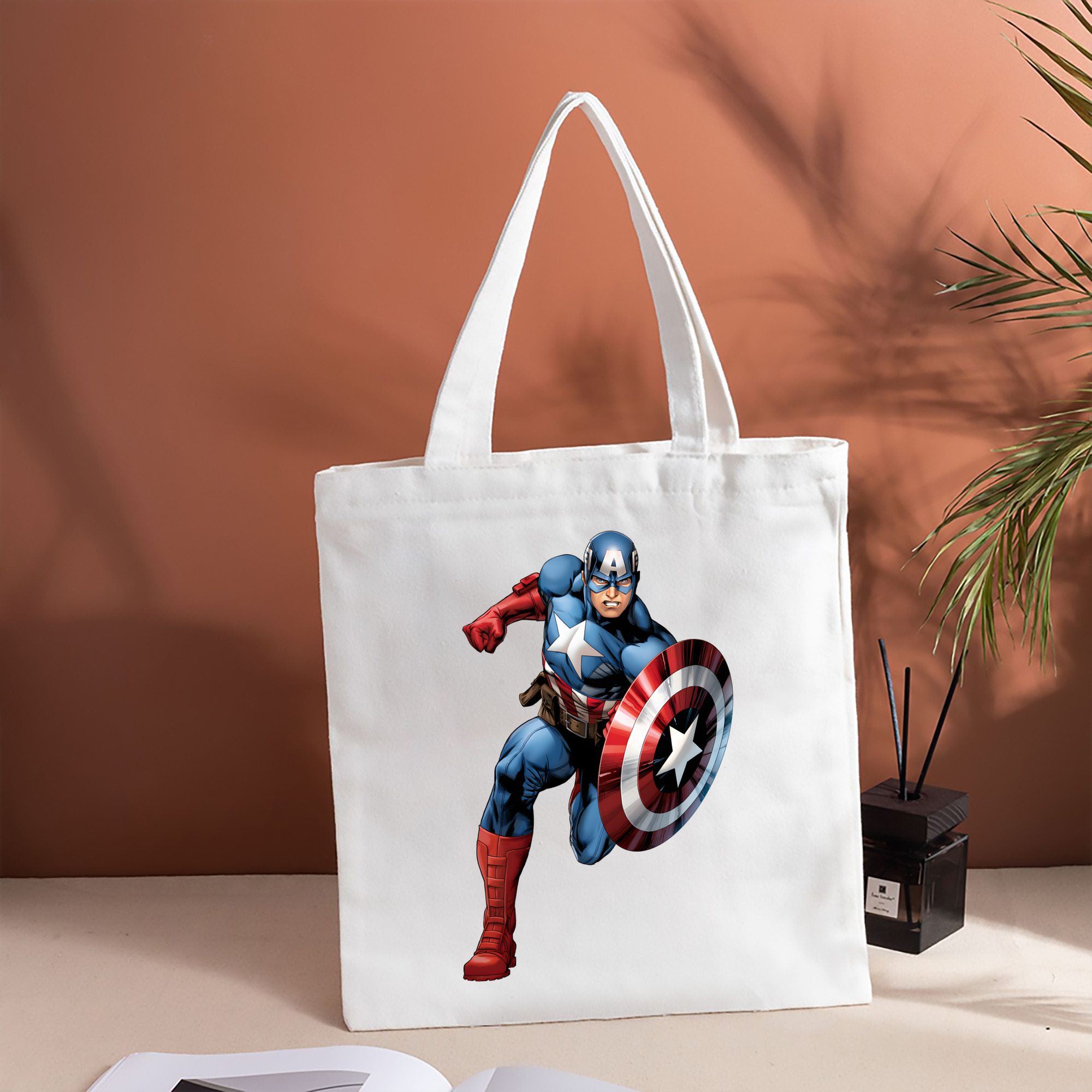 アベンジャーズ The Avengers 縦型キャンバス生地手提げバッグ　トートバッグ