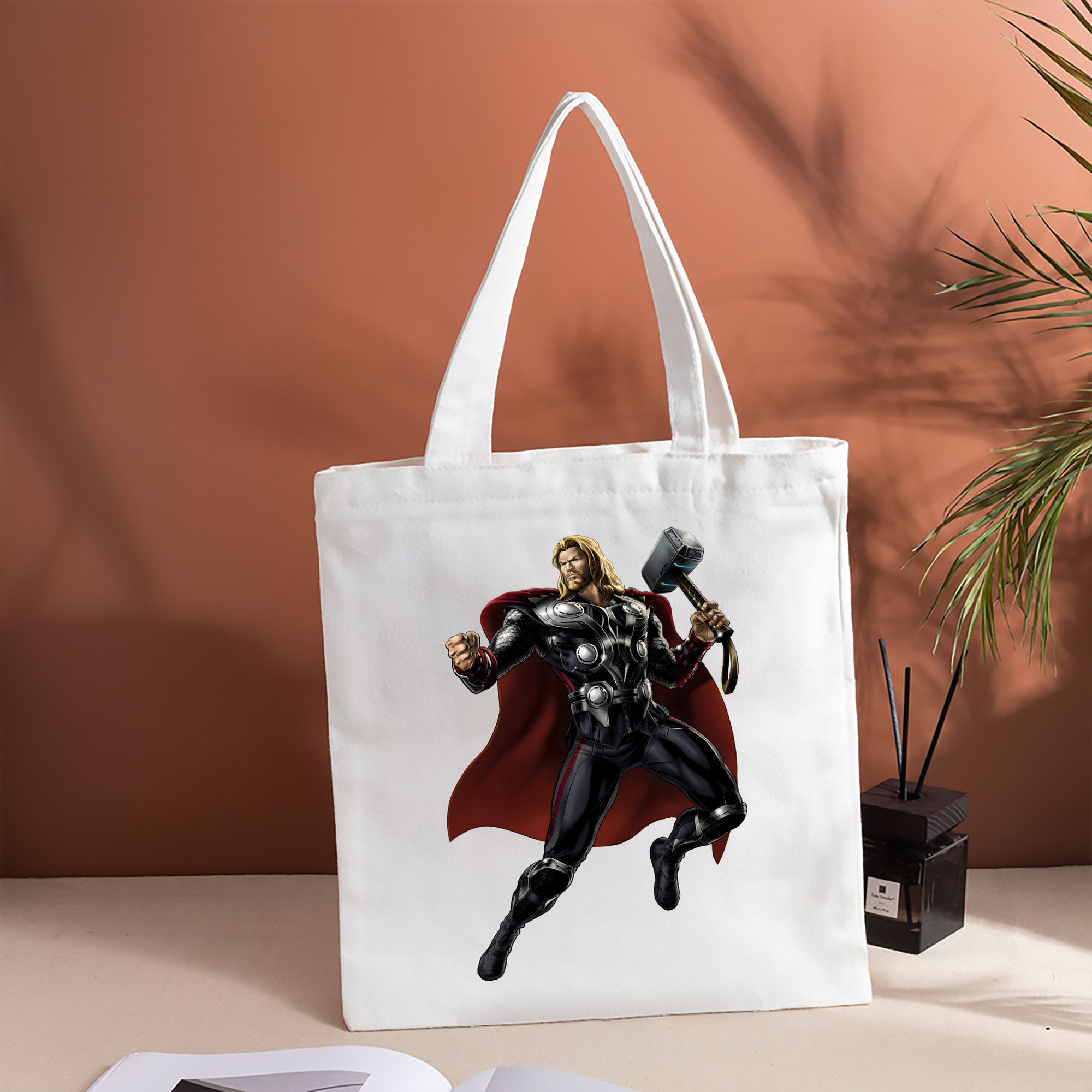 アベンジャーズ The Avengers 縦型キャンバス生地手提げバッグ　トートバッグ