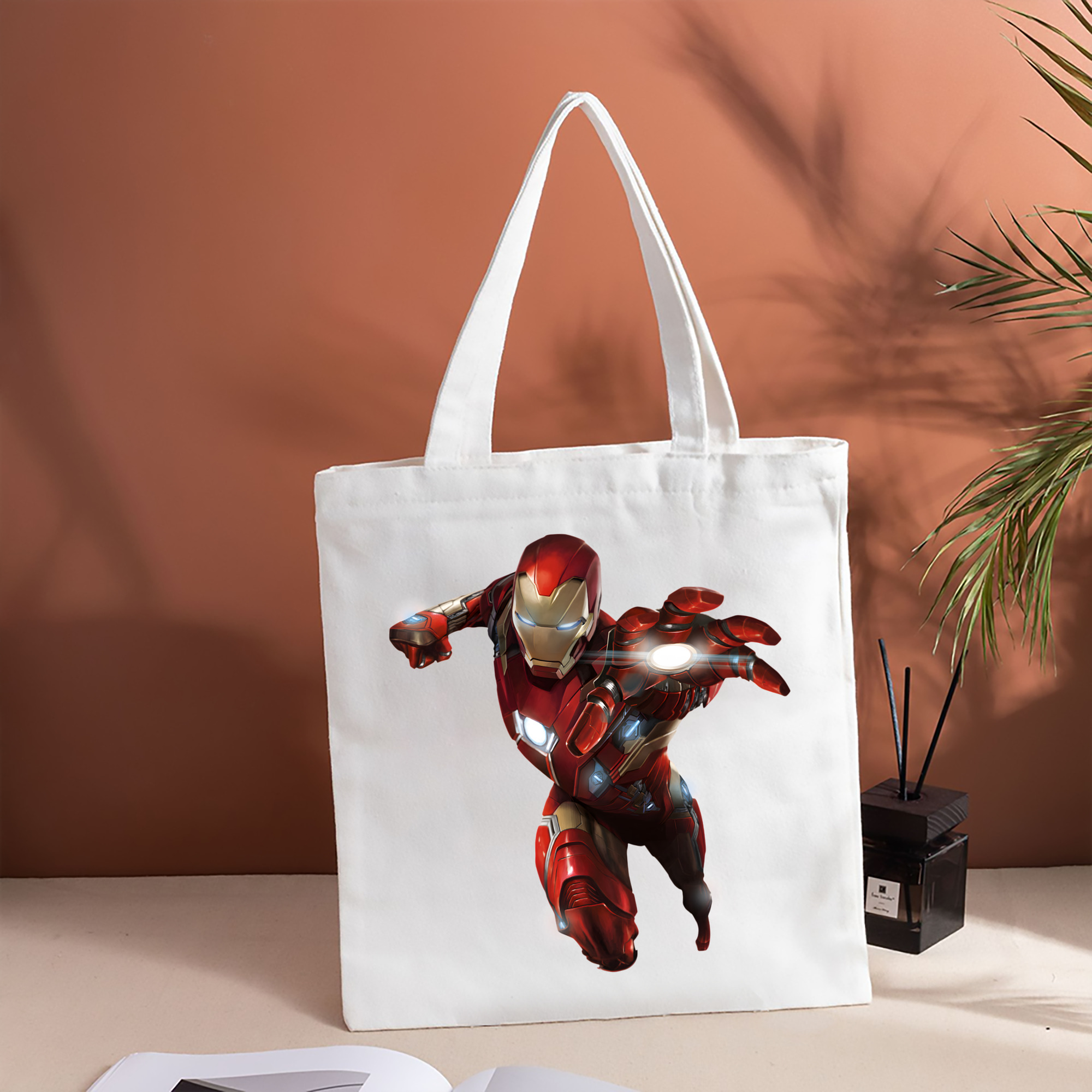 アベンジャーズ The Avengers 縦型キャンバス生地手提げバッグ　トートバッグ