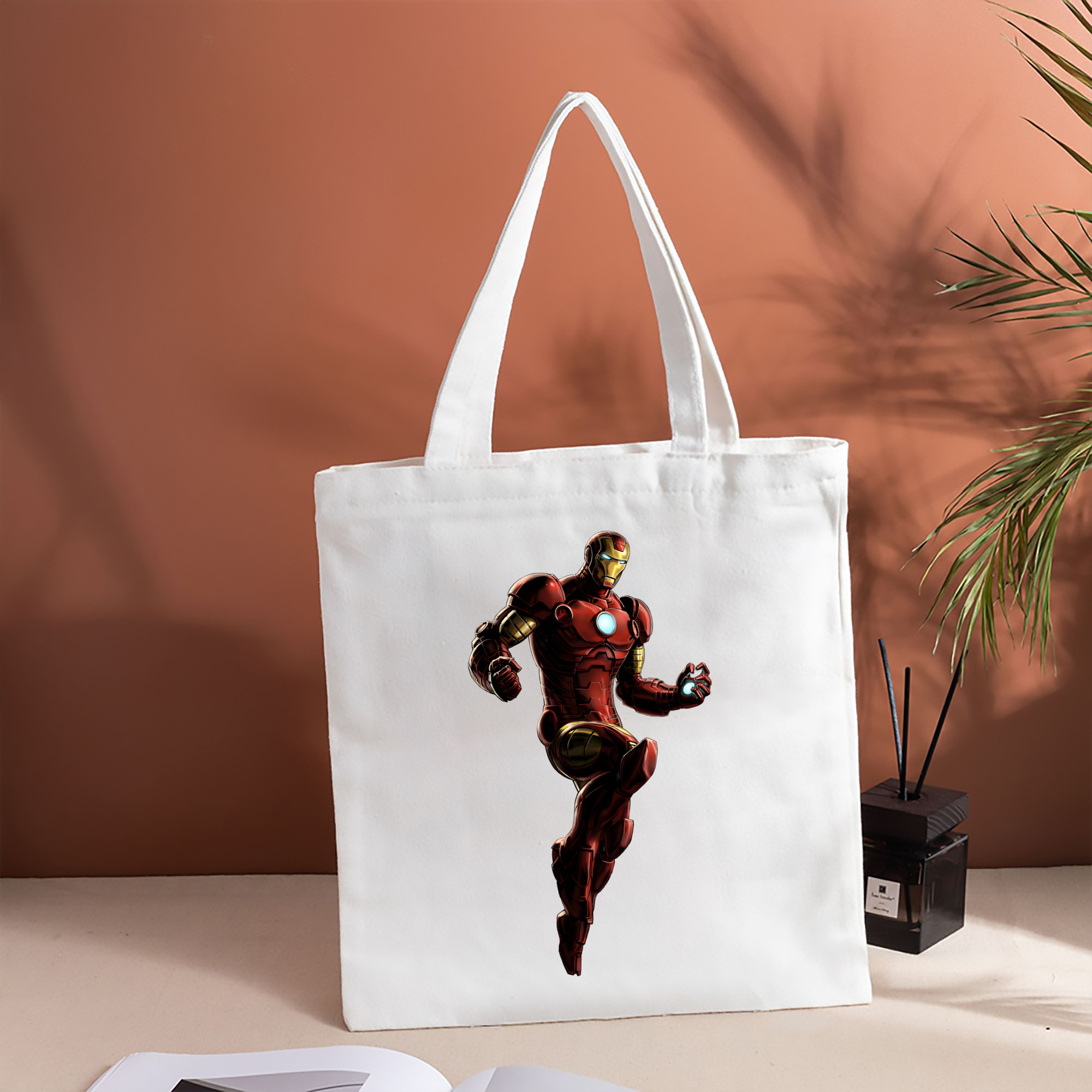 アベンジャーズ The Avengers 縦型キャンバス生地手提げバッグ　トートバッグ
