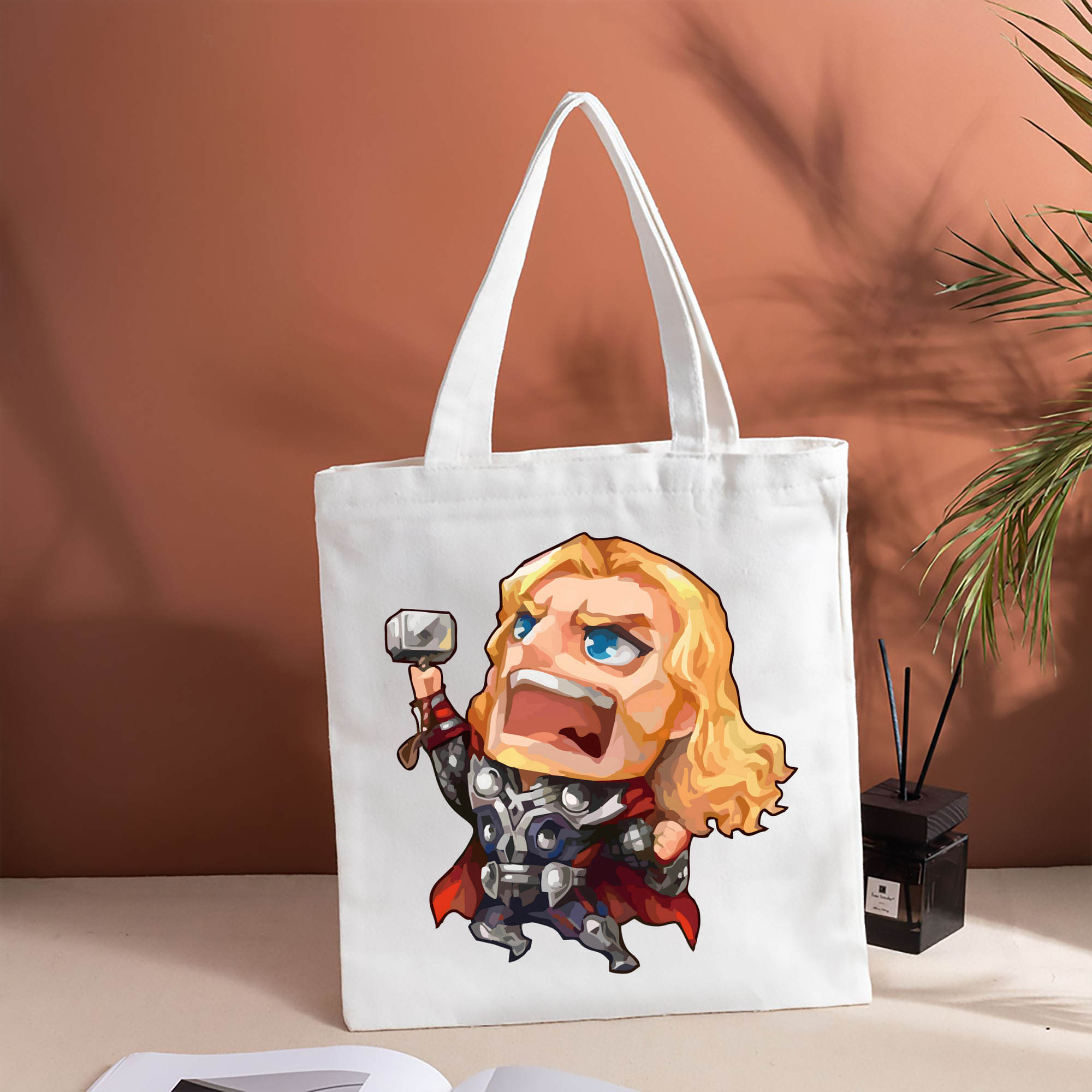 アベンジャーズ The Avengers 縦型キャンバス生地手提げバッグ　トートバッグ