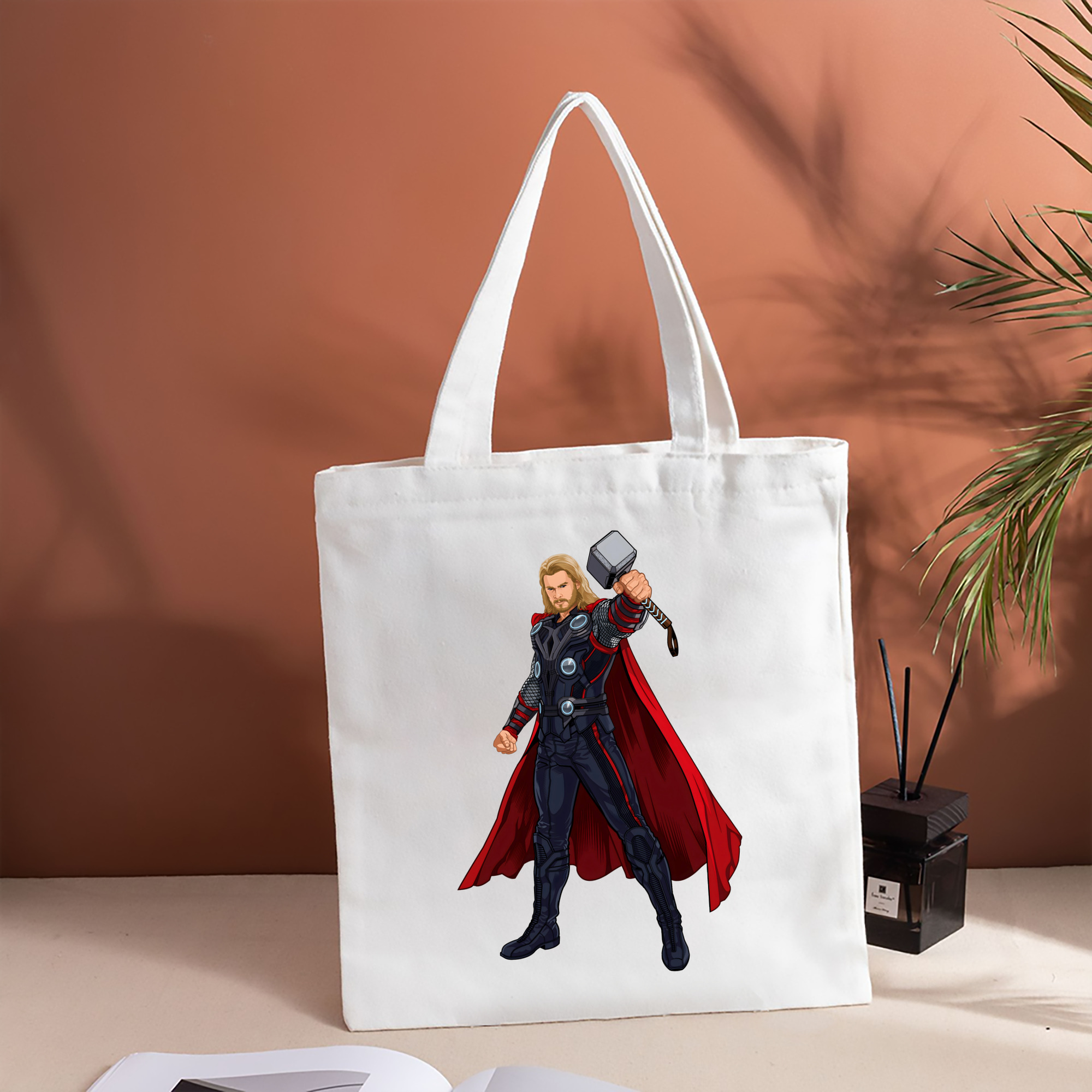 アベンジャーズ The Avengers 縦型キャンバス生地手提げバッグ　トートバッグ