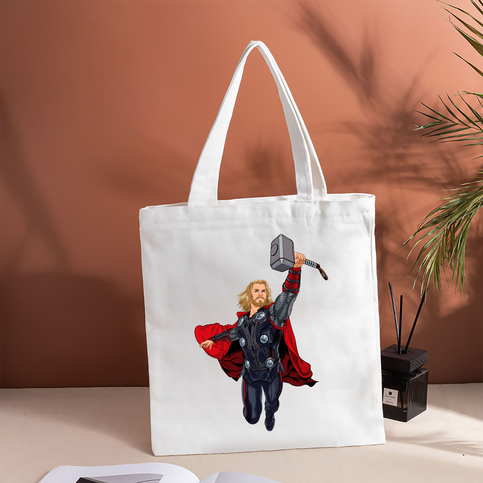 アベンジャーズ The Avengers 縦型キャンバス生地手提げバッグ　トートバッグ