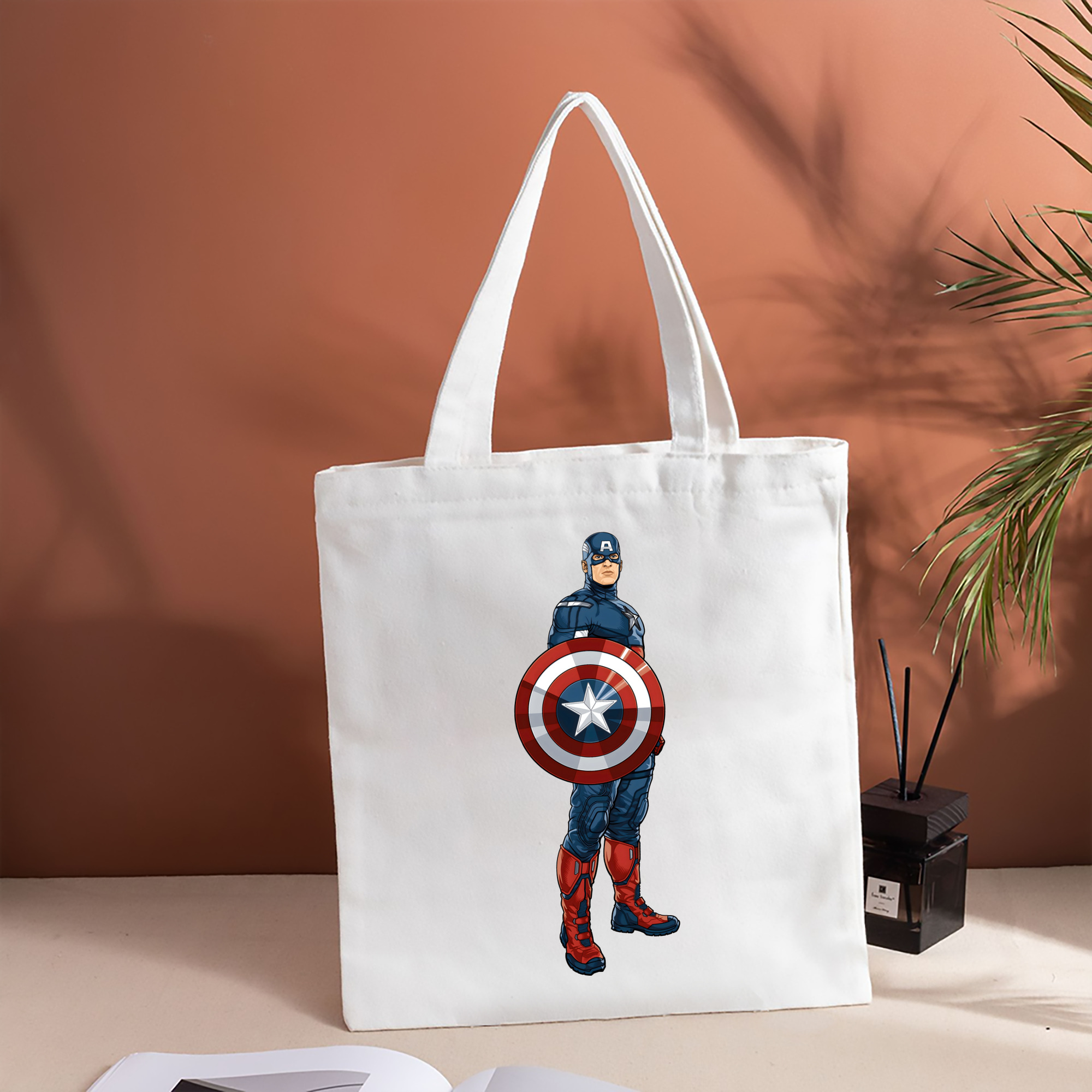 アベンジャーズ The Avengers 縦型キャンバス生地手提げバッグ　トートバッグ