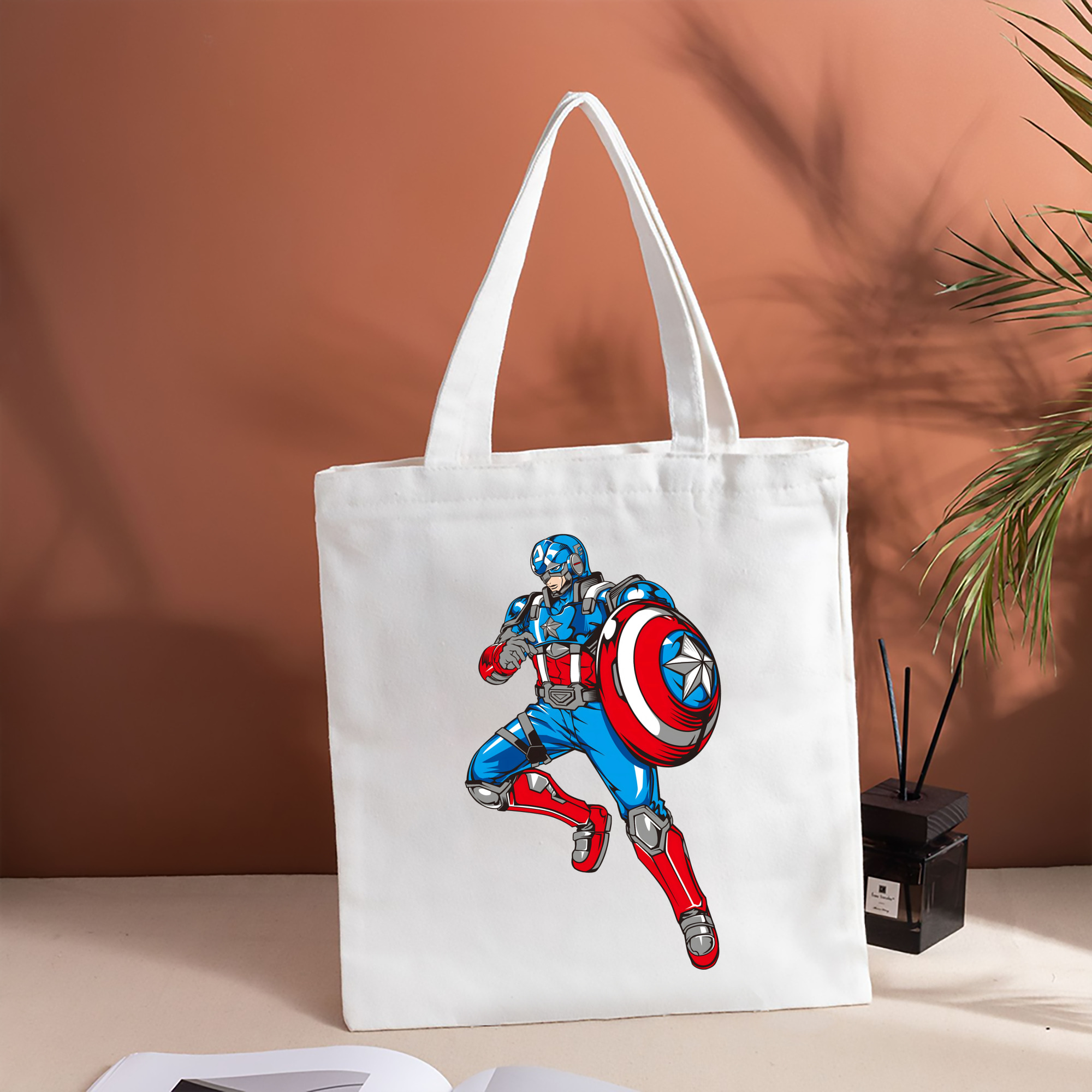 アベンジャーズ The Avengers 縦型キャンバス生地手提げバッグ　トートバッグ