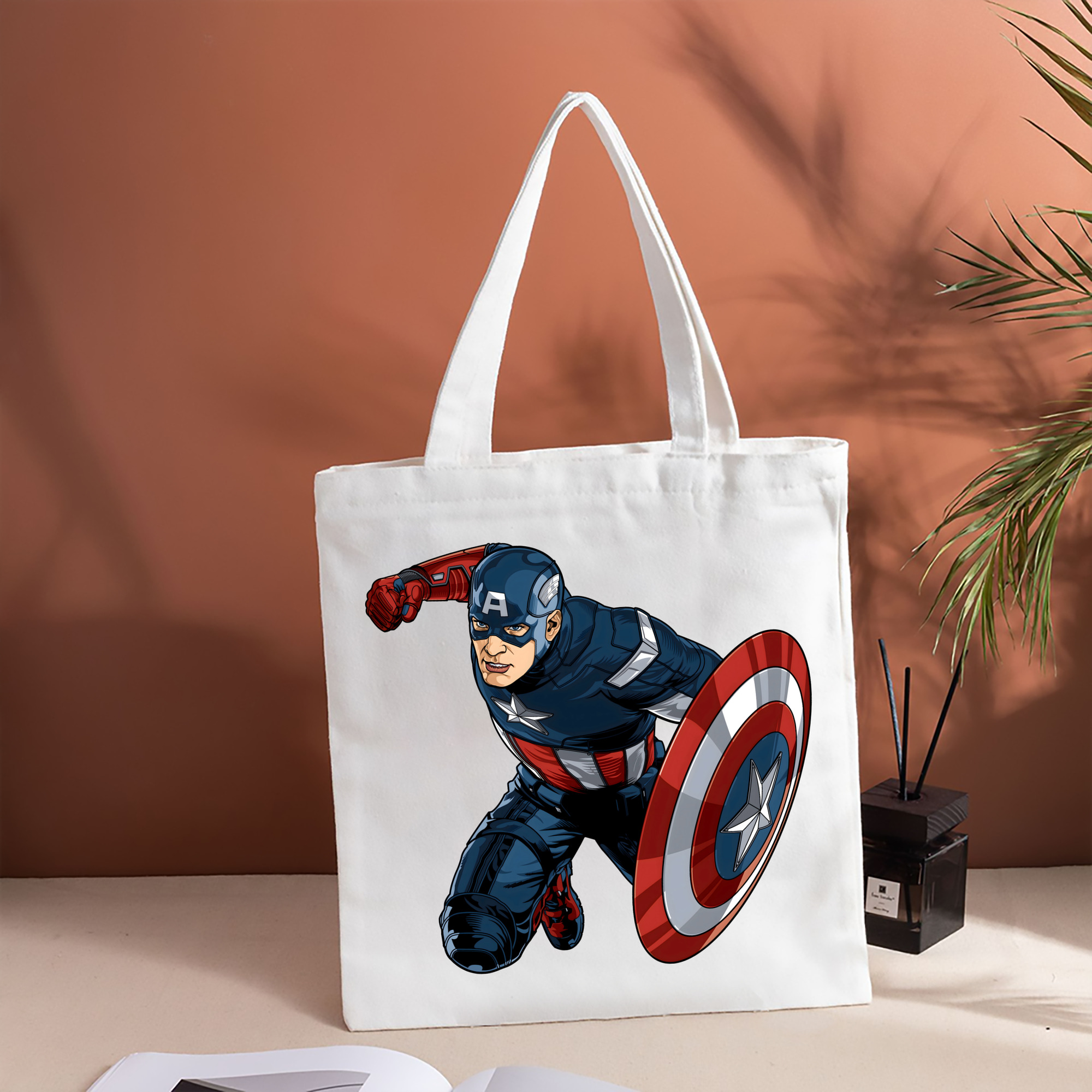アベンジャーズ The Avengers 縦型キャンバス生地手提げバッグ　トートバッグ