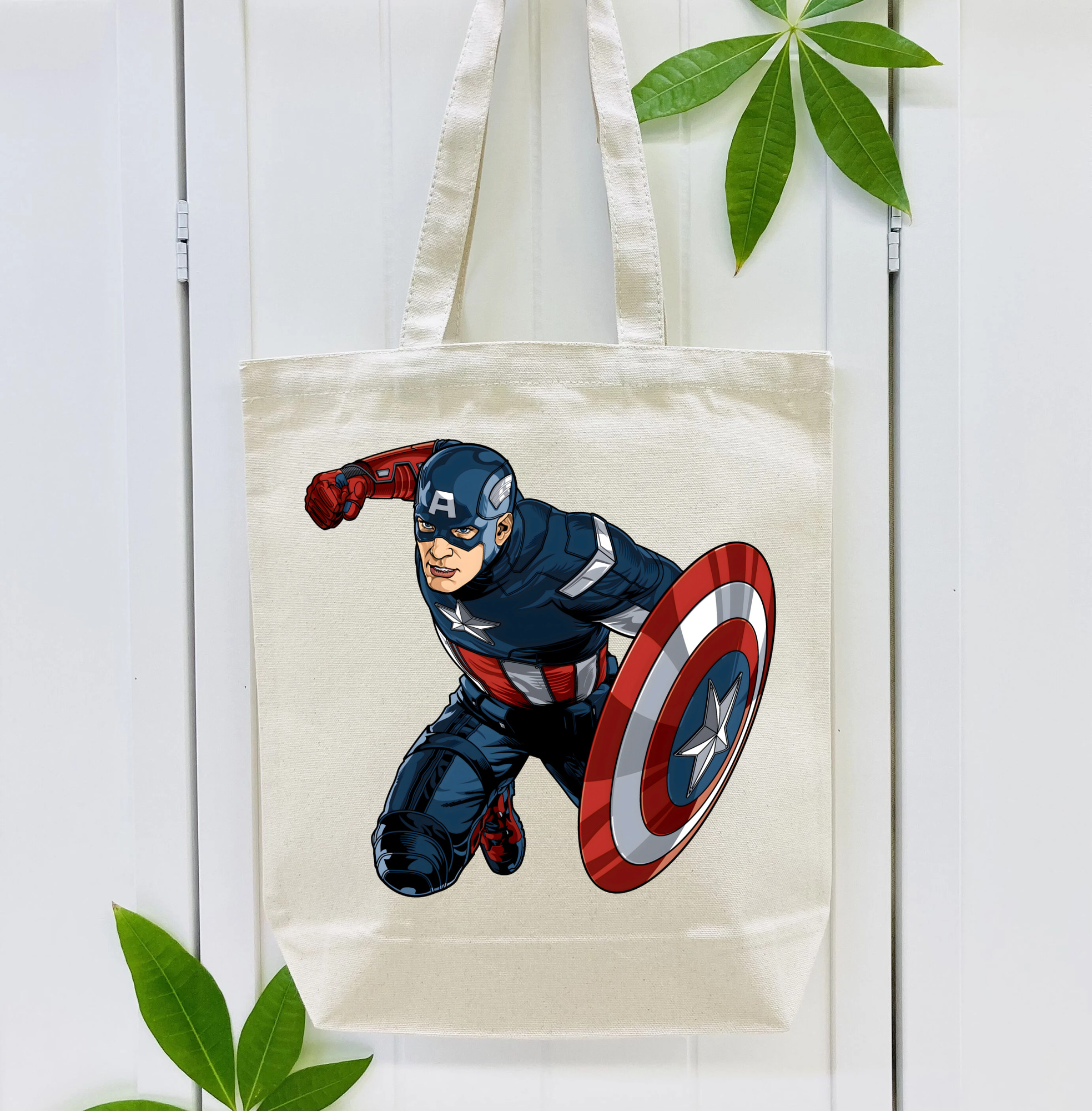 アベンジャーズ The Avengers 縦型キャンバス生地手提げバッグ　トートバッグ