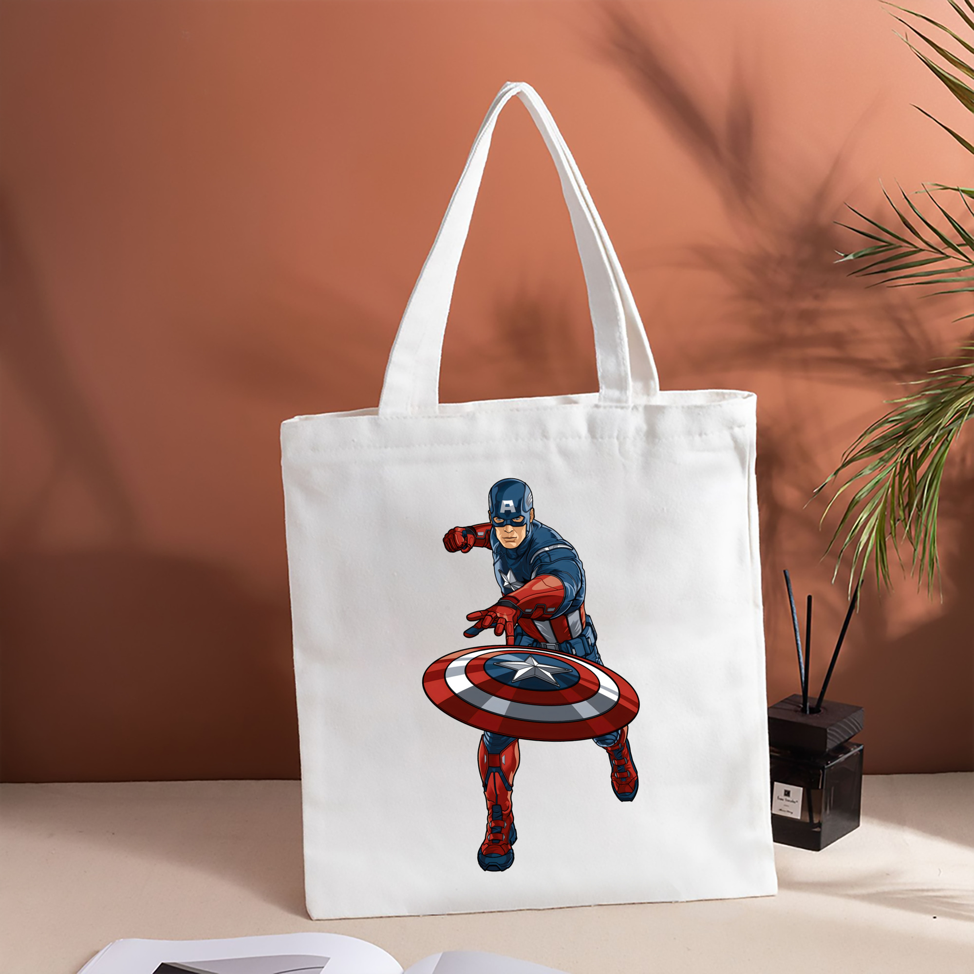 アベンジャーズ The Avengers 縦型キャンバス生地手提げバッグ　トートバッグ