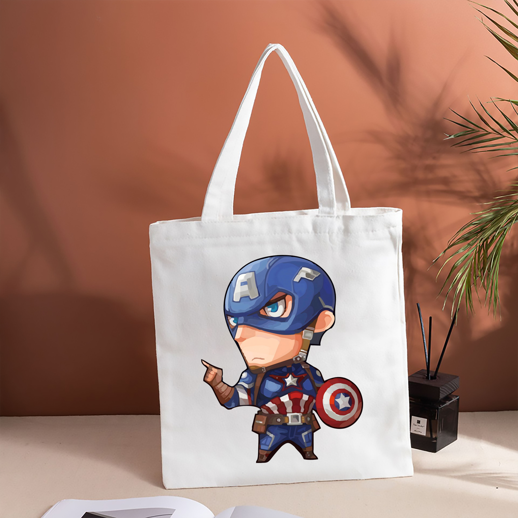 アベンジャーズ The Avengers 縦型キャンバス生地手提げバッグ　トートバッグ