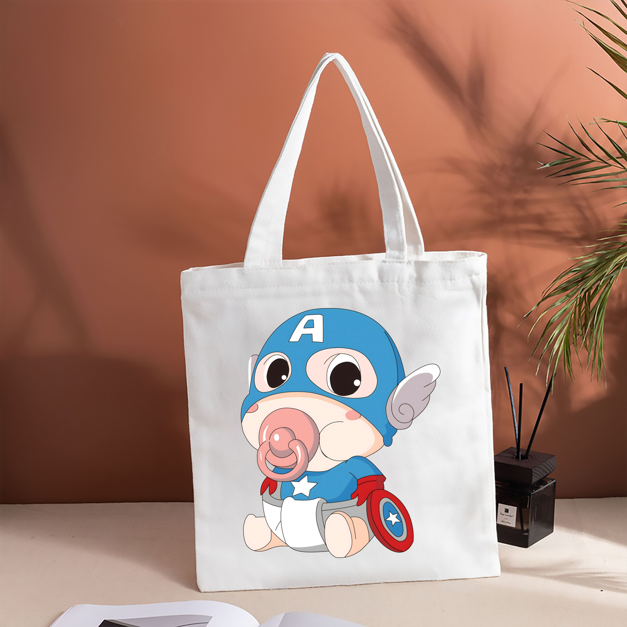 アベンジャーズ The Avengers 縦型キャンバス生地手提げバッグ　トートバッグ