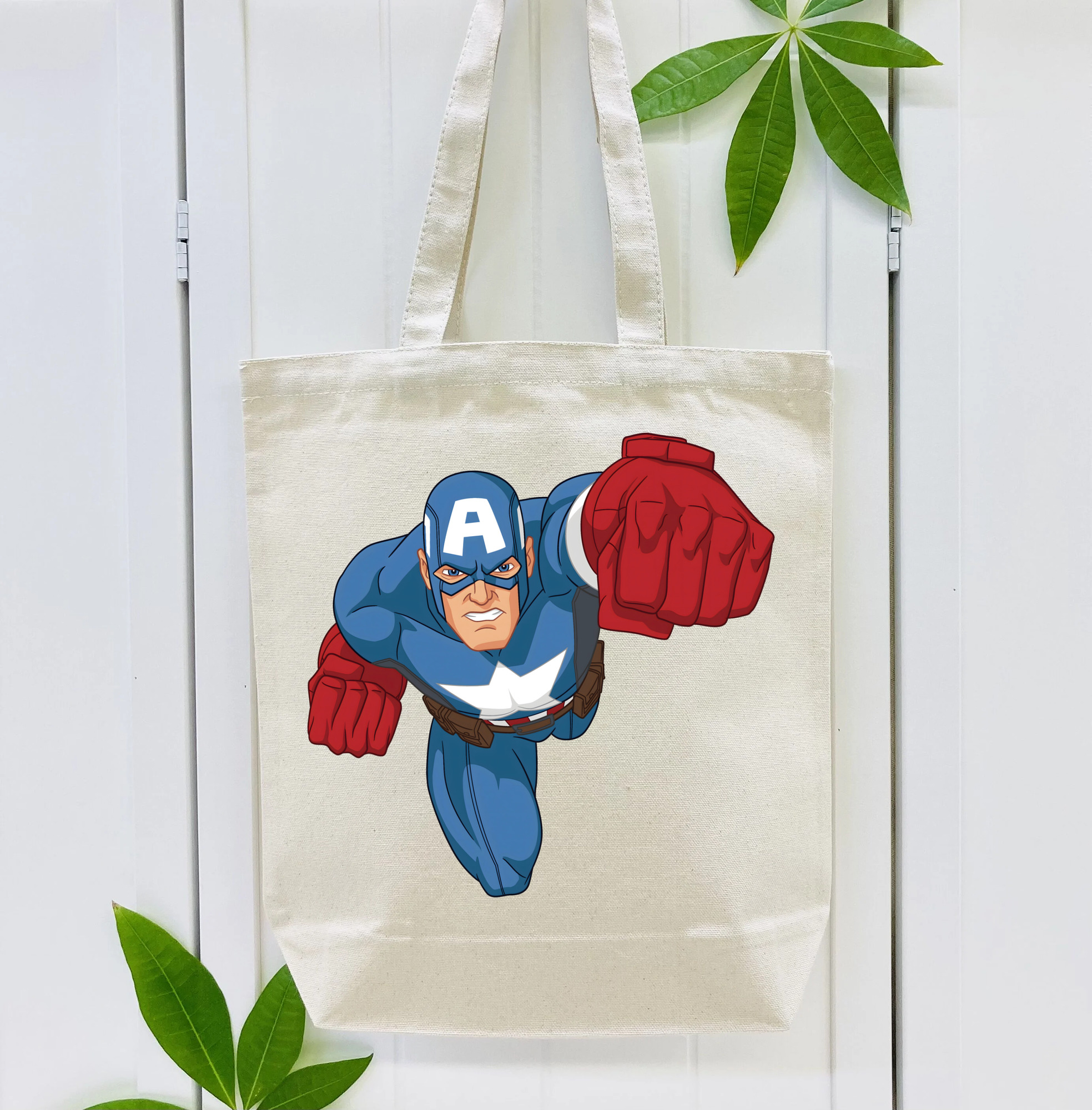 アベンジャーズ The Avengers 縦型キャンバス生地手提げバッグ　トートバッグ