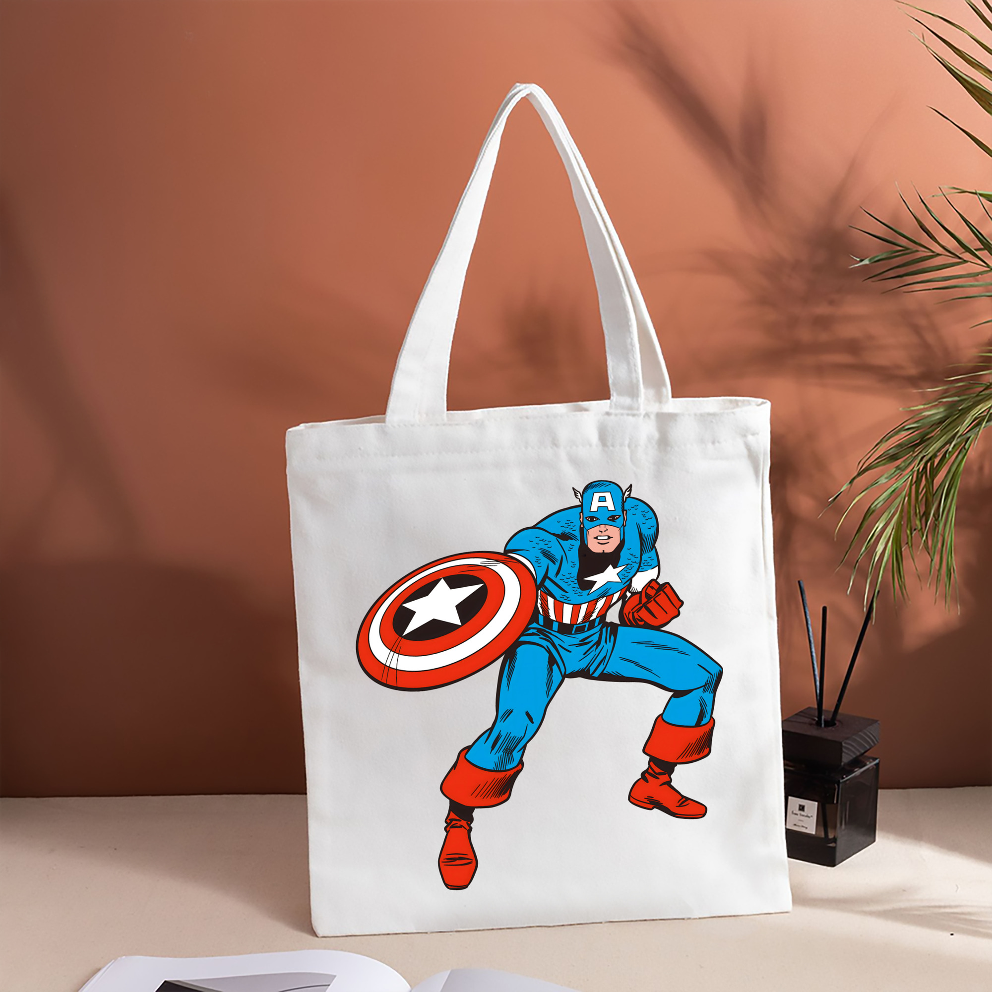 アベンジャーズ The Avengers 縦型キャンバス生地手提げバッグ　トートバッグ