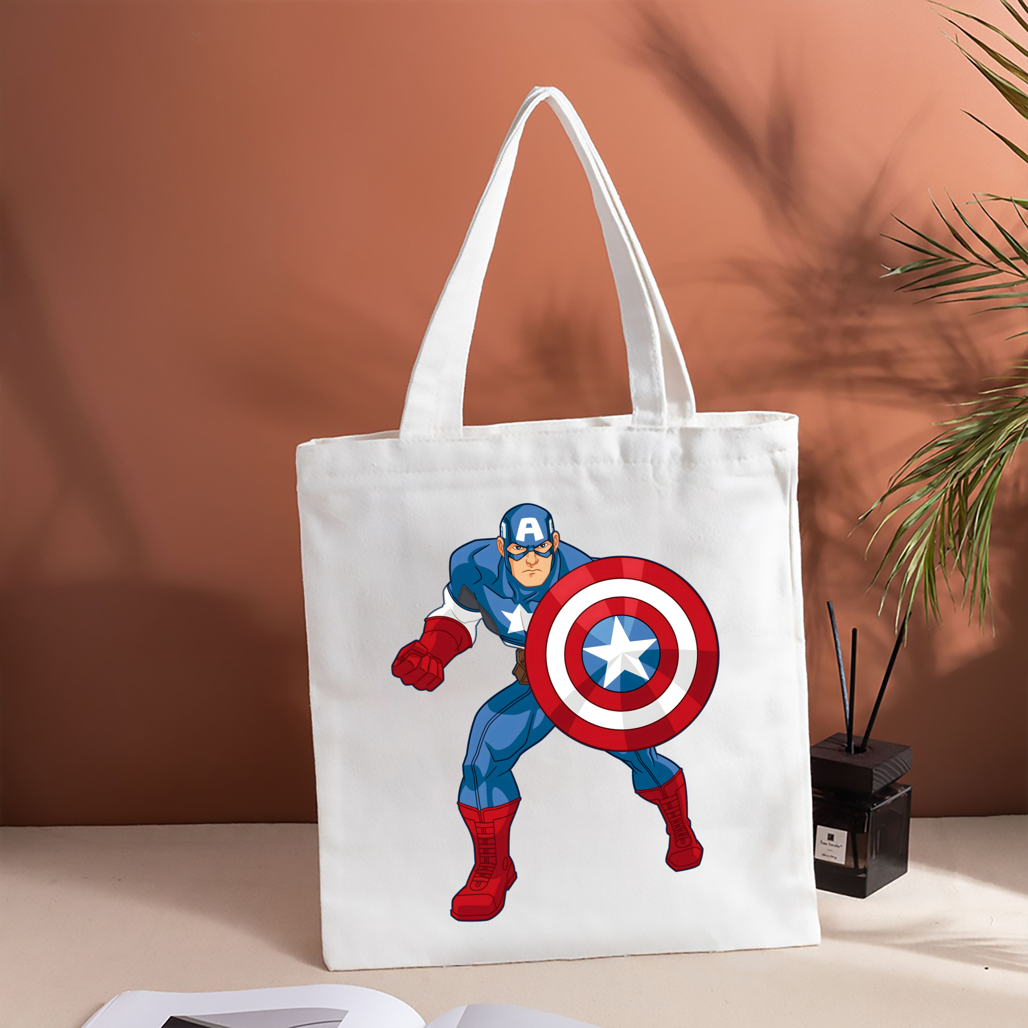 アベンジャーズ The Avengers 縦型キャンバス生地手提げバッグ　トートバッグ