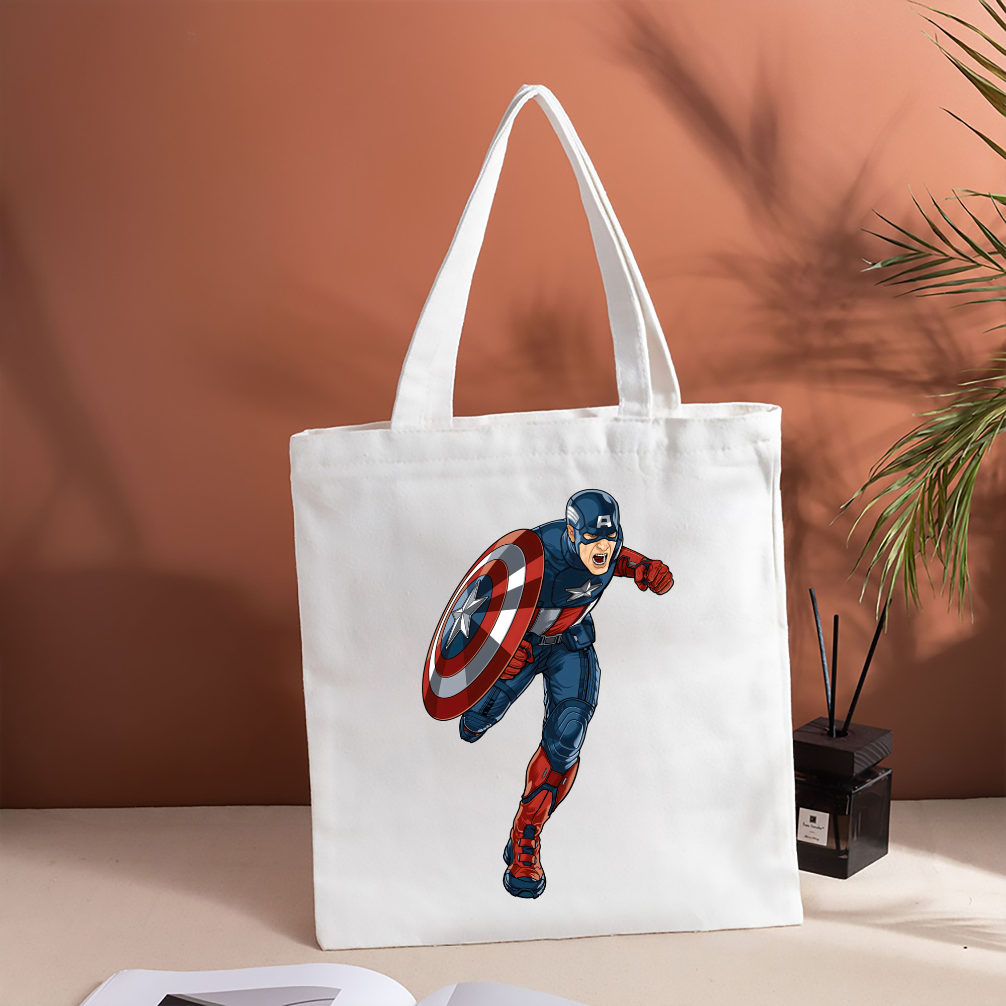 アベンジャーズ The Avengers 縦型キャンバス生地手提げバッグ　トートバッグ