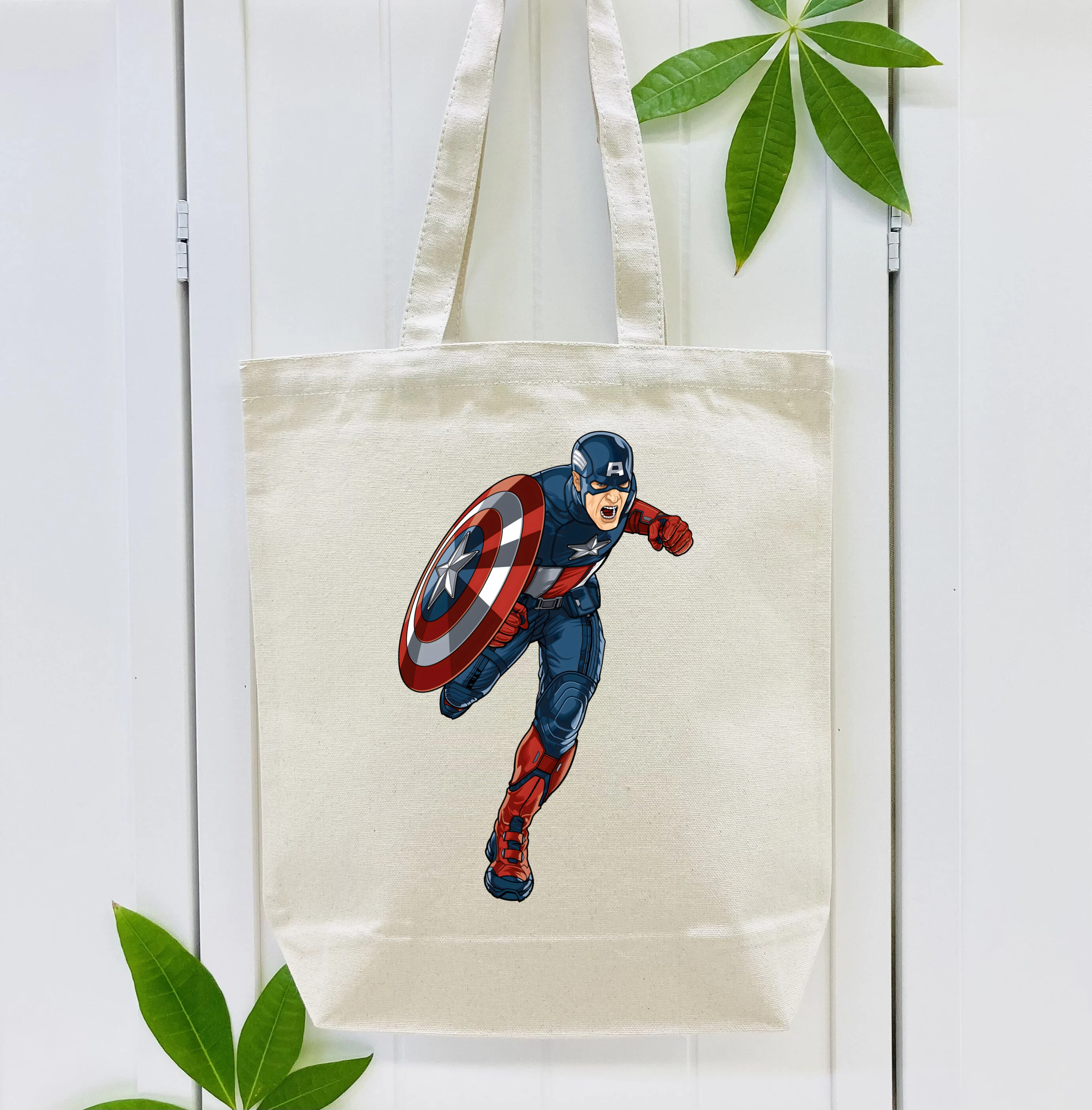 アベンジャーズ The Avengers 縦型キャンバス生地手提げバッグ　トートバッグ