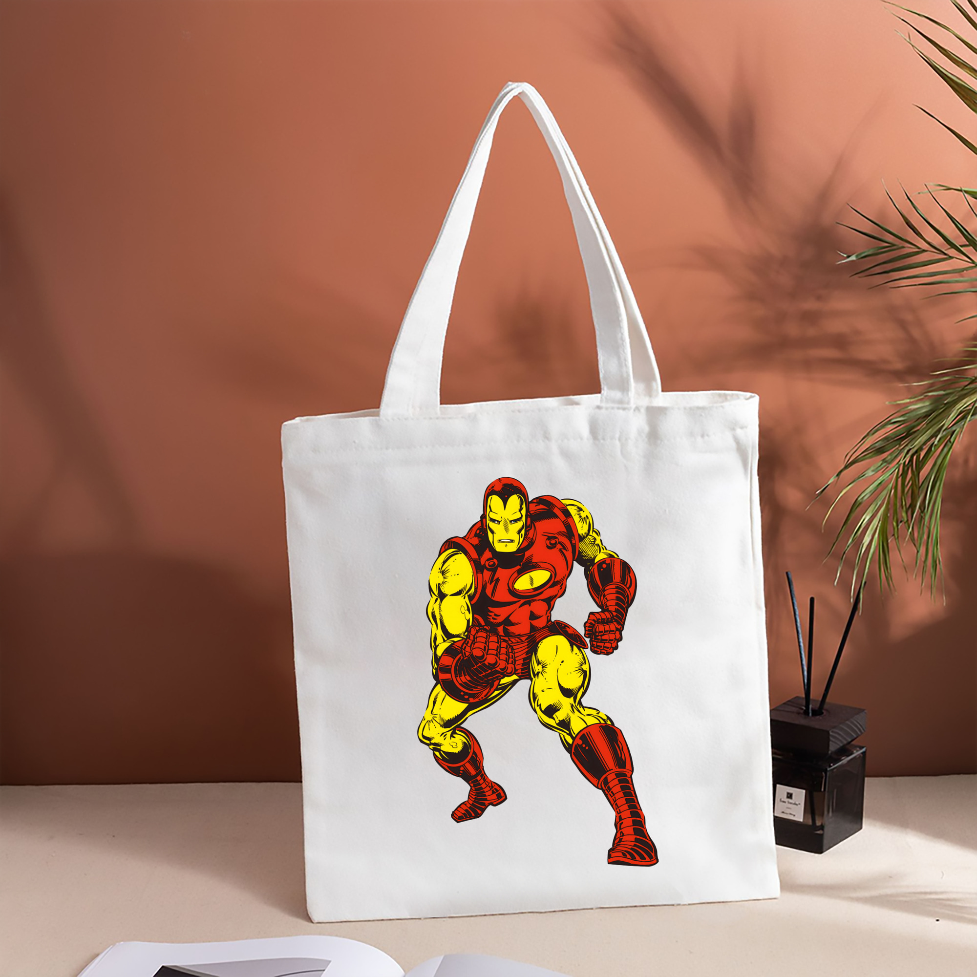 アベンジャーズ The Avengers 縦型キャンバス生地手提げバッグ　トートバッグ