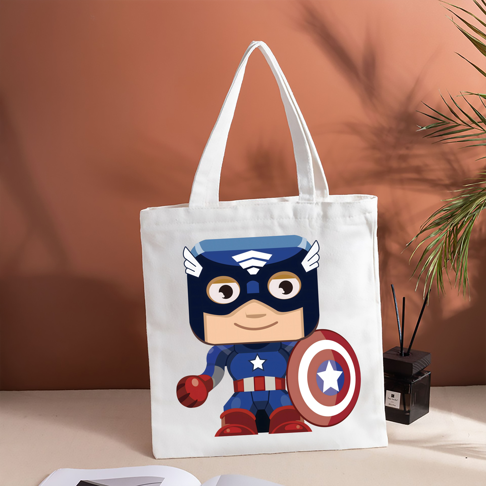 アベンジャーズ The Avengers 縦型キャンバス生地手提げバッグ　トートバッグ