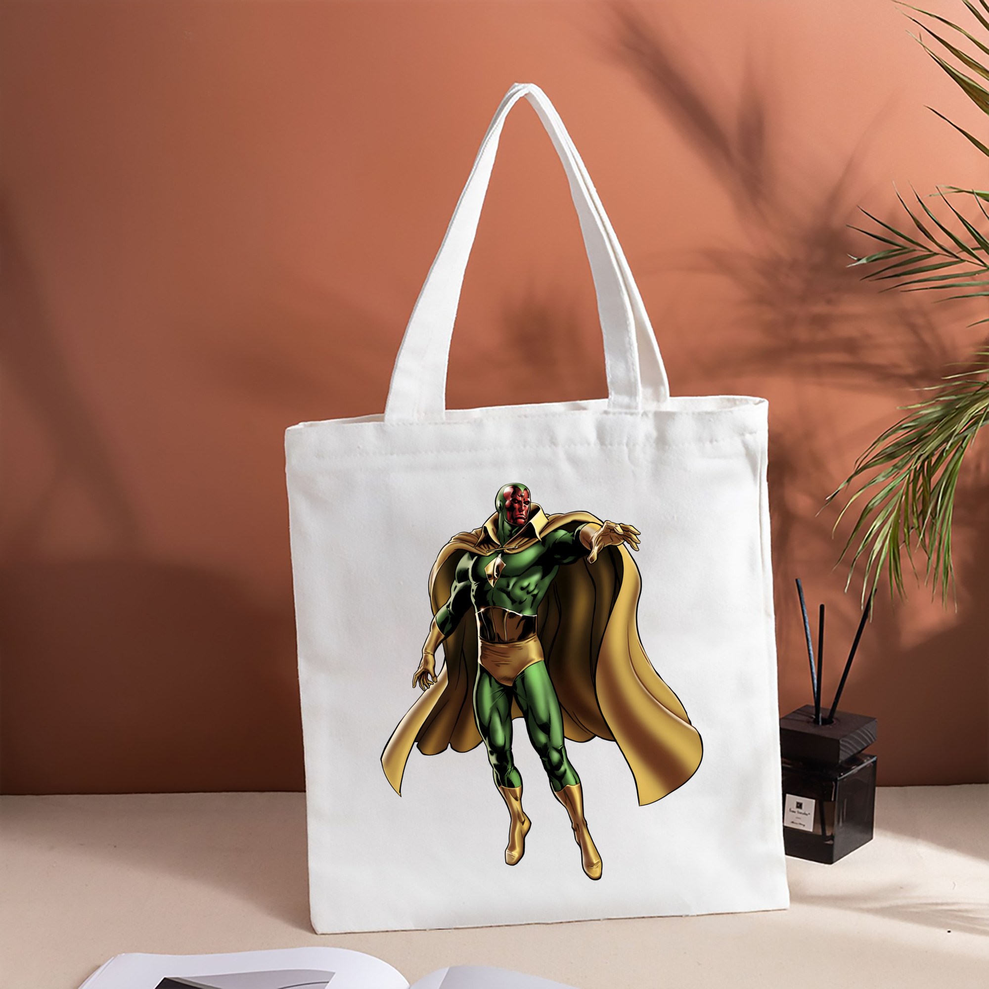 アベンジャーズ The Avengers 縦型キャンバス生地手提げバッグ　トートバッグ