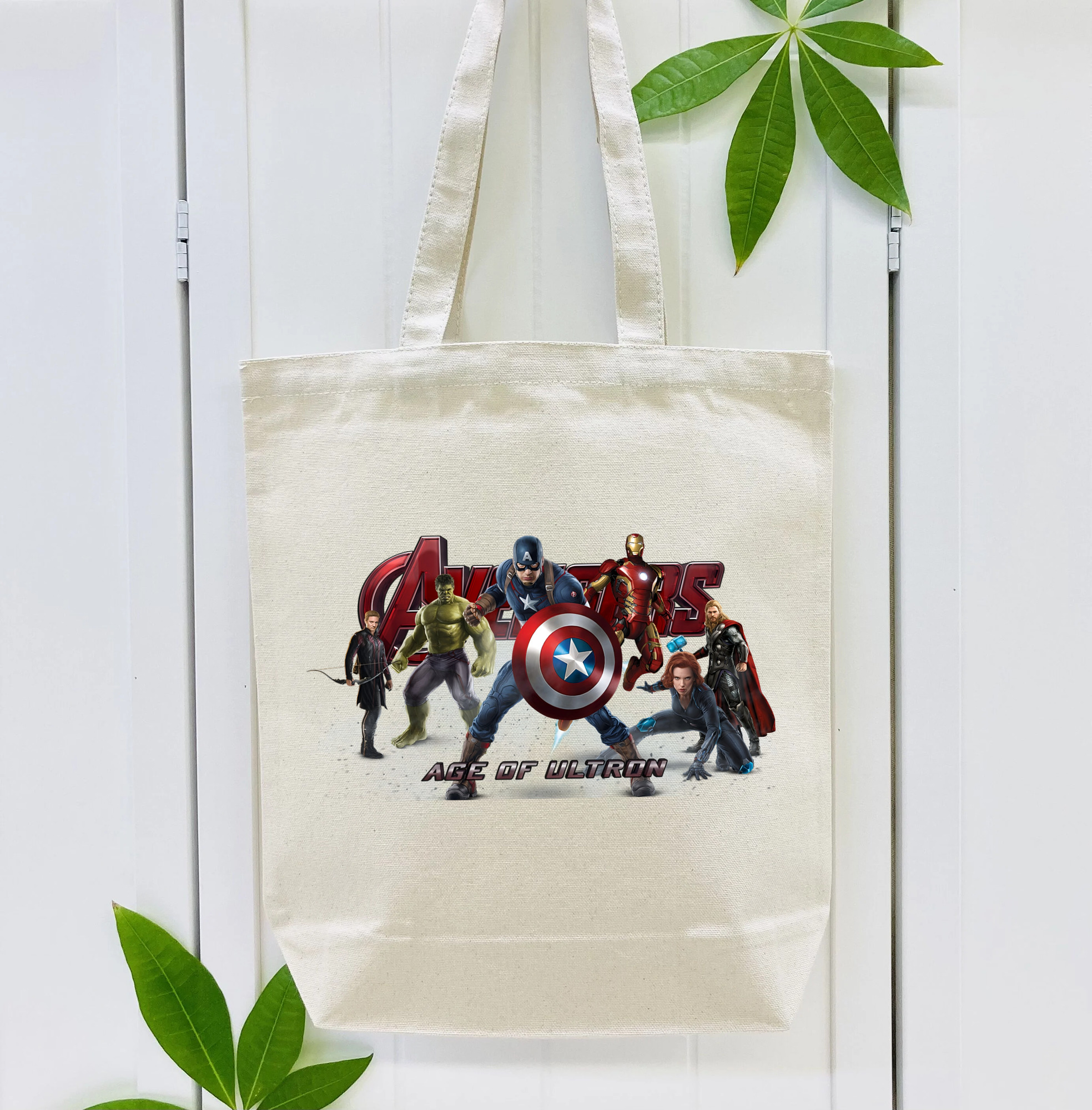 アベンジャーズ The Avengers 縦型キャンバス生地手提げバッグ　トートバッグ