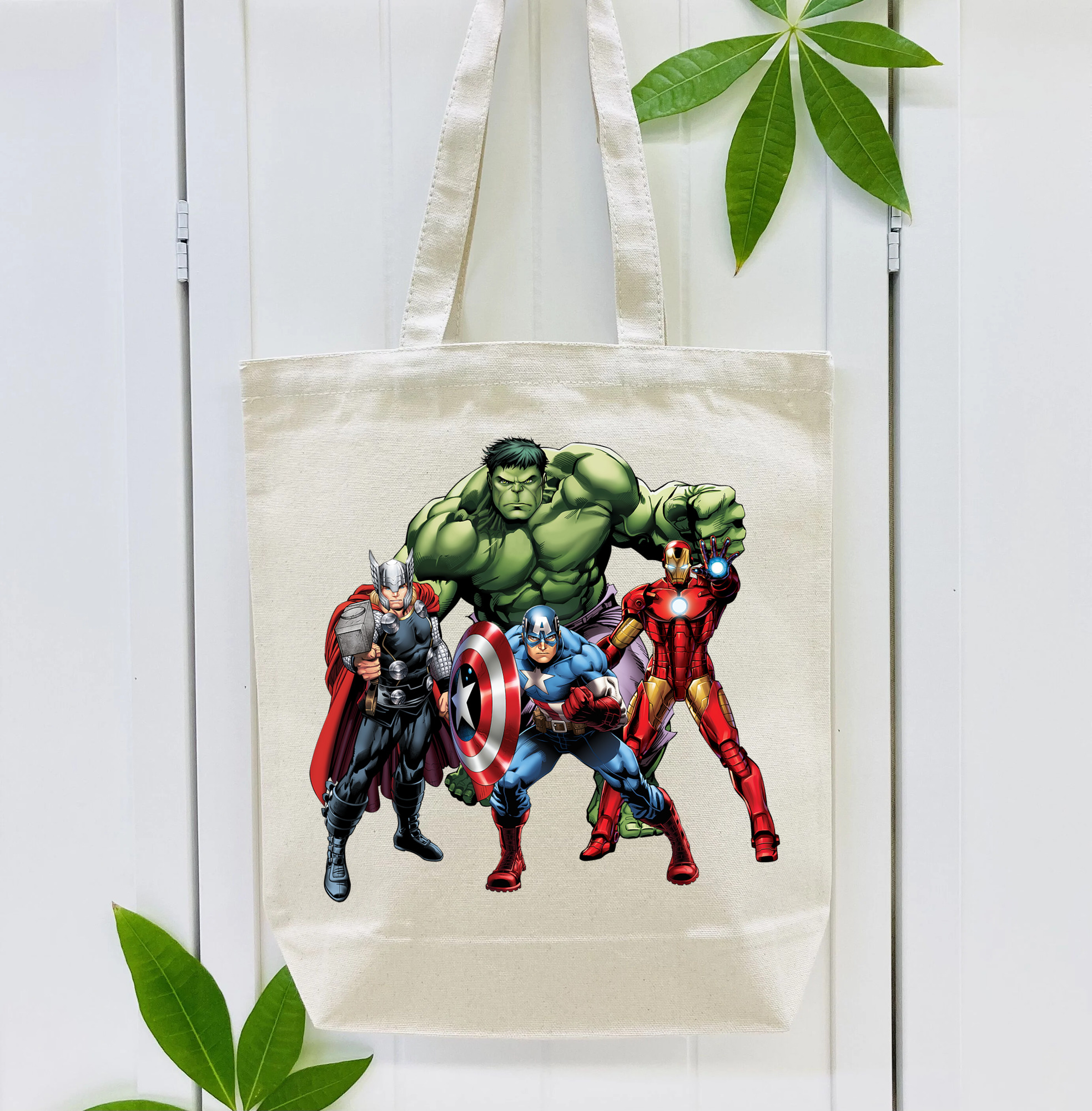 アベンジャーズ The Avengers 縦型キャンバス生地手提げバッグ　トートバッグ
