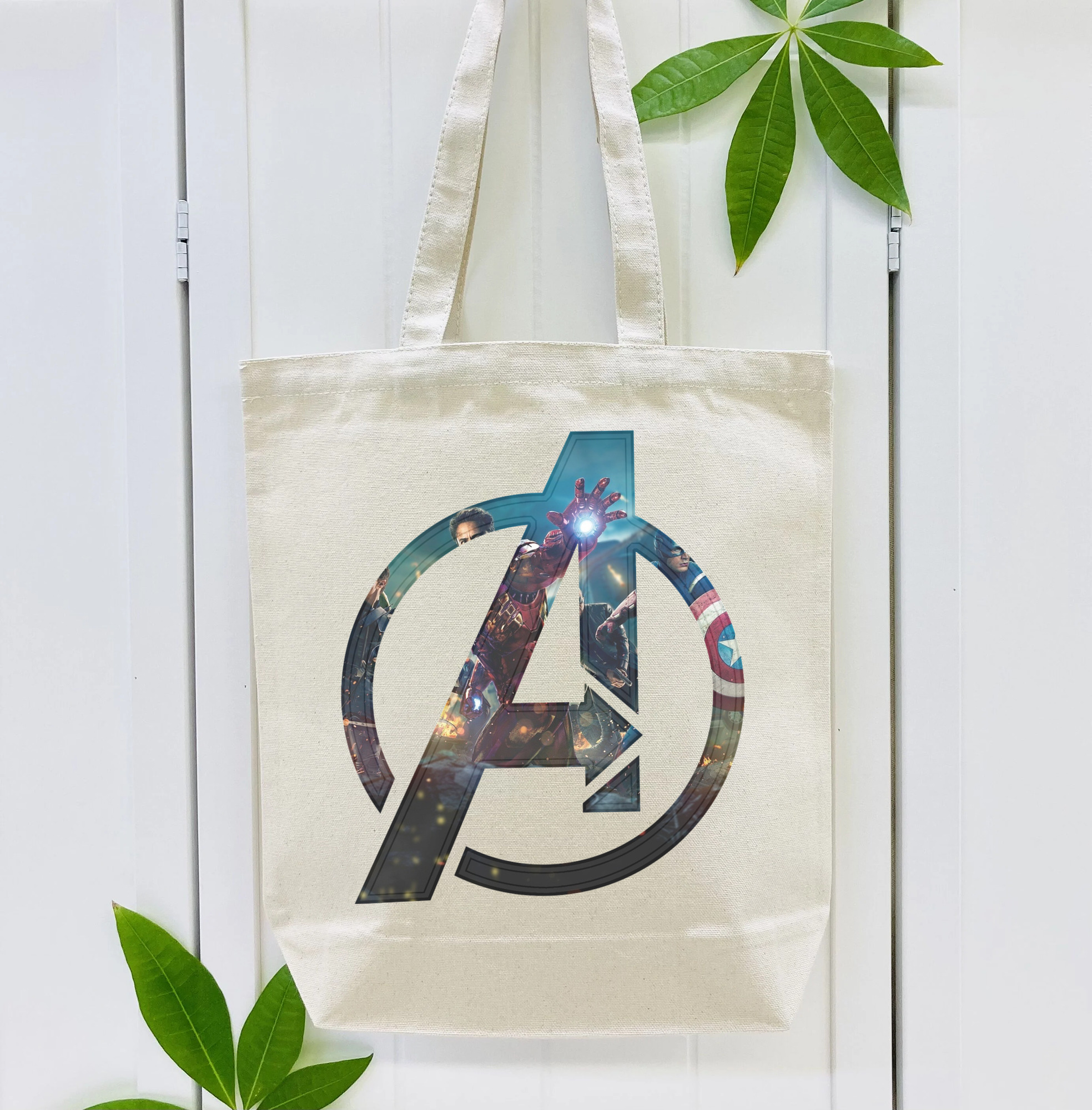 アベンジャーズ The Avengers 縦型キャンバス生地手提げバッグ　トートバッグ