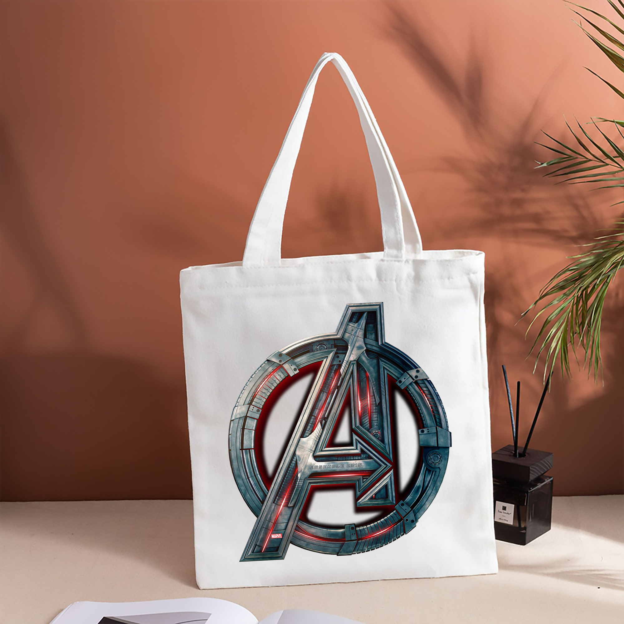 アベンジャーズ The Avengers 縦型キャンバス生地手提げバッグ　トートバッグ