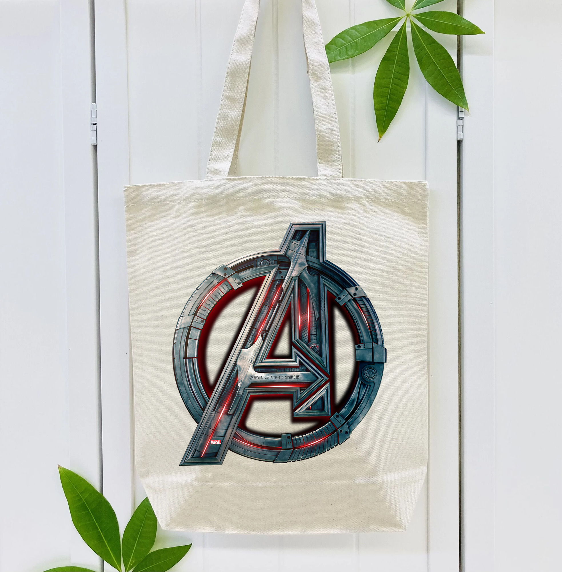 アベンジャーズ The Avengers 縦型キャンバス生地手提げバッグ　トートバッグ