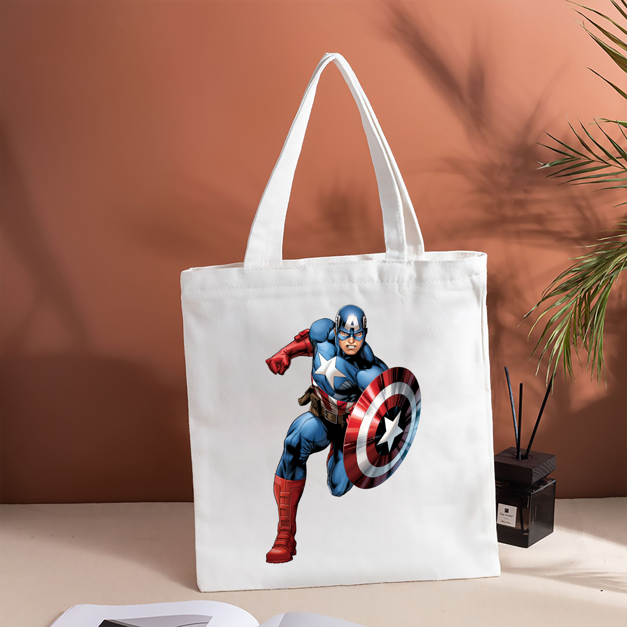 アベンジャーズ The Avengers 縦型キャンバス生地手提げバッグ　トートバッグ