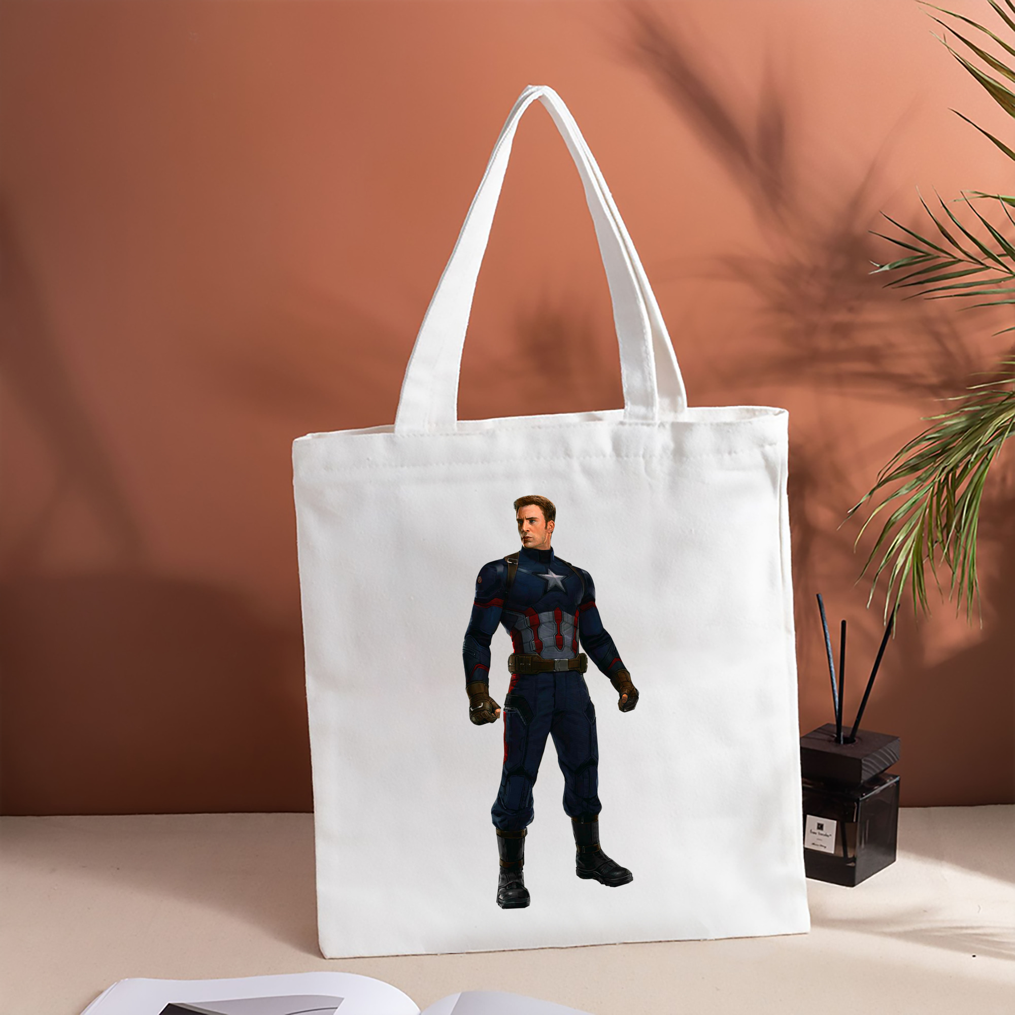 アベンジャーズ The Avengers 縦型キャンバス生地手提げバッグ　トートバッグ