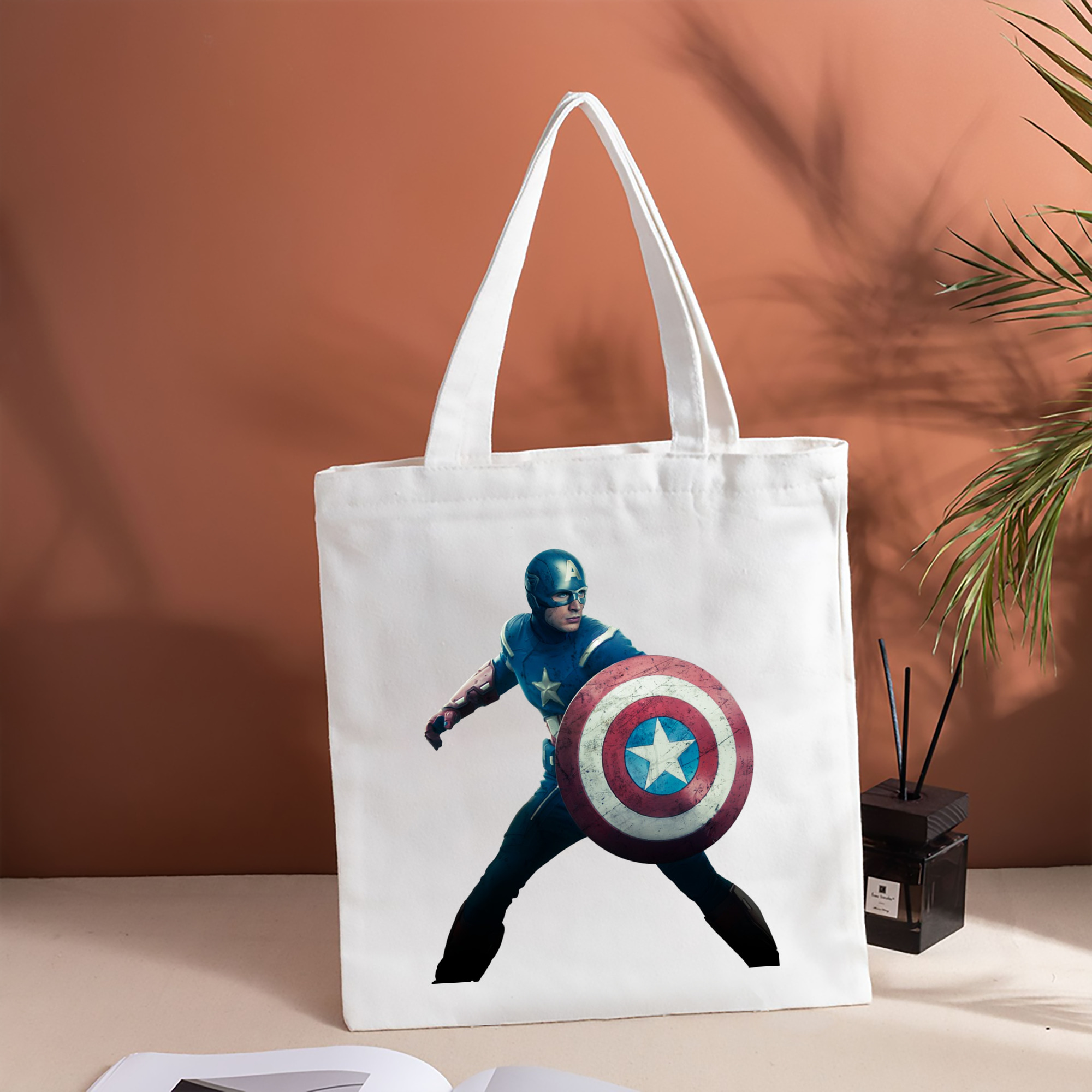 アベンジャーズ The Avengers 縦型キャンバス生地手提げバッグ　トートバッグ