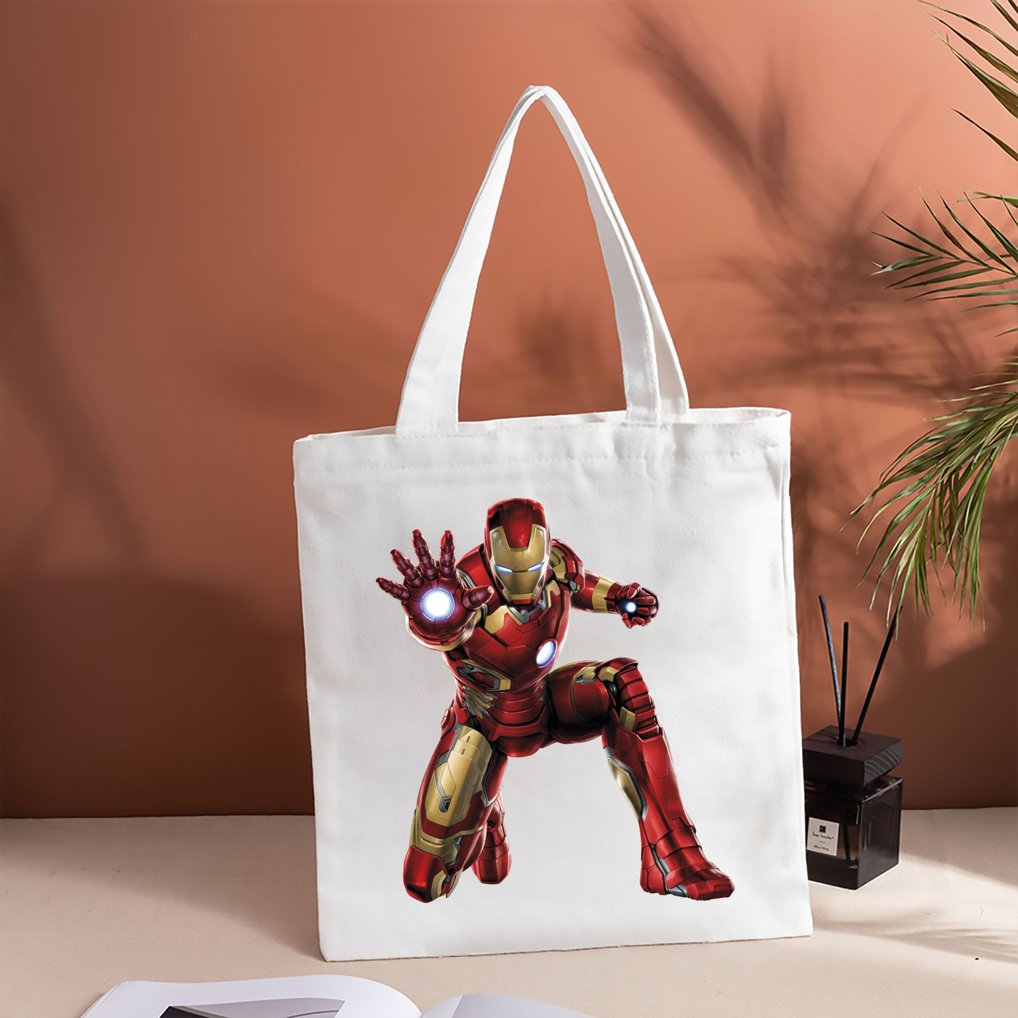 アベンジャーズ The Avengers 縦型キャンバス生地手提げバッグ　トートバッグ