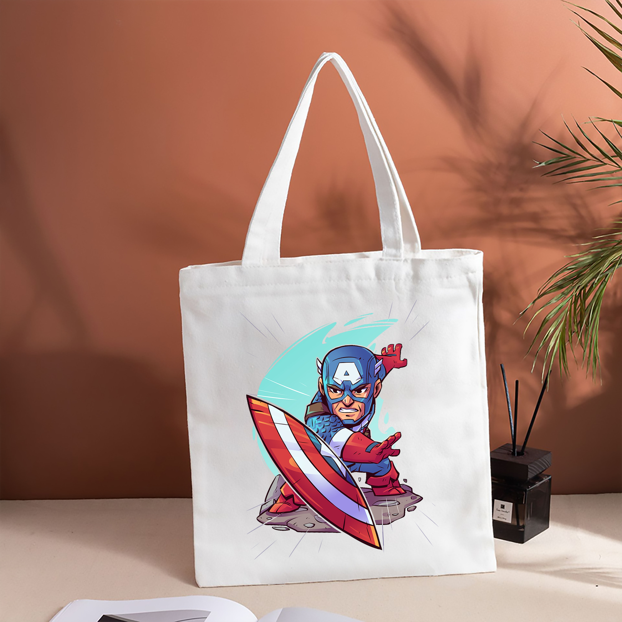 アベンジャーズ The Avengers 縦型キャンバス生地手提げバッグ　トートバッグ